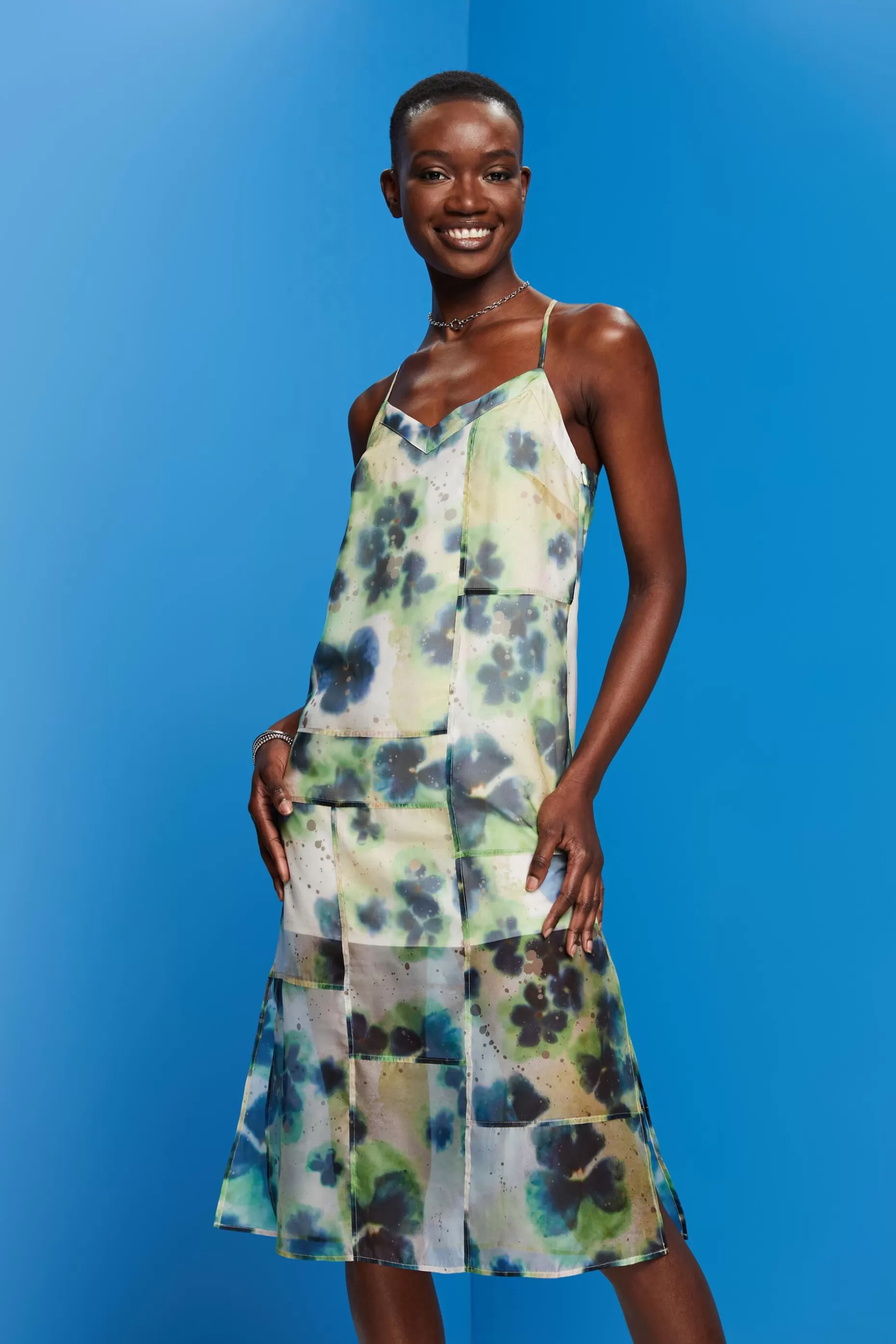 ESPRIT Patterned organza midi dress at our Online Shop *Women Dresses + Jumpsuits