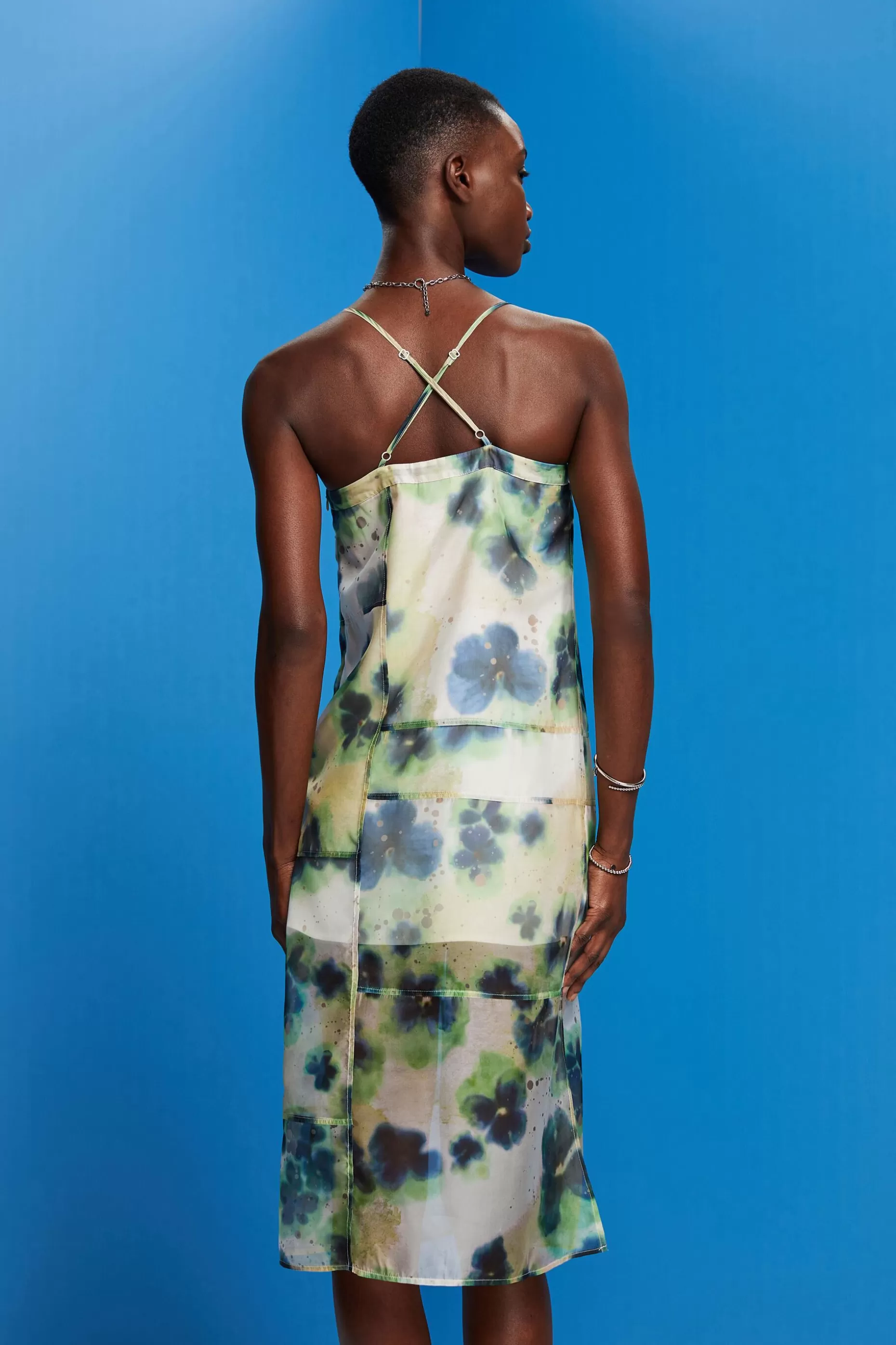 ESPRIT Patterned organza midi dress at our Online Shop *Women Dresses + Jumpsuits