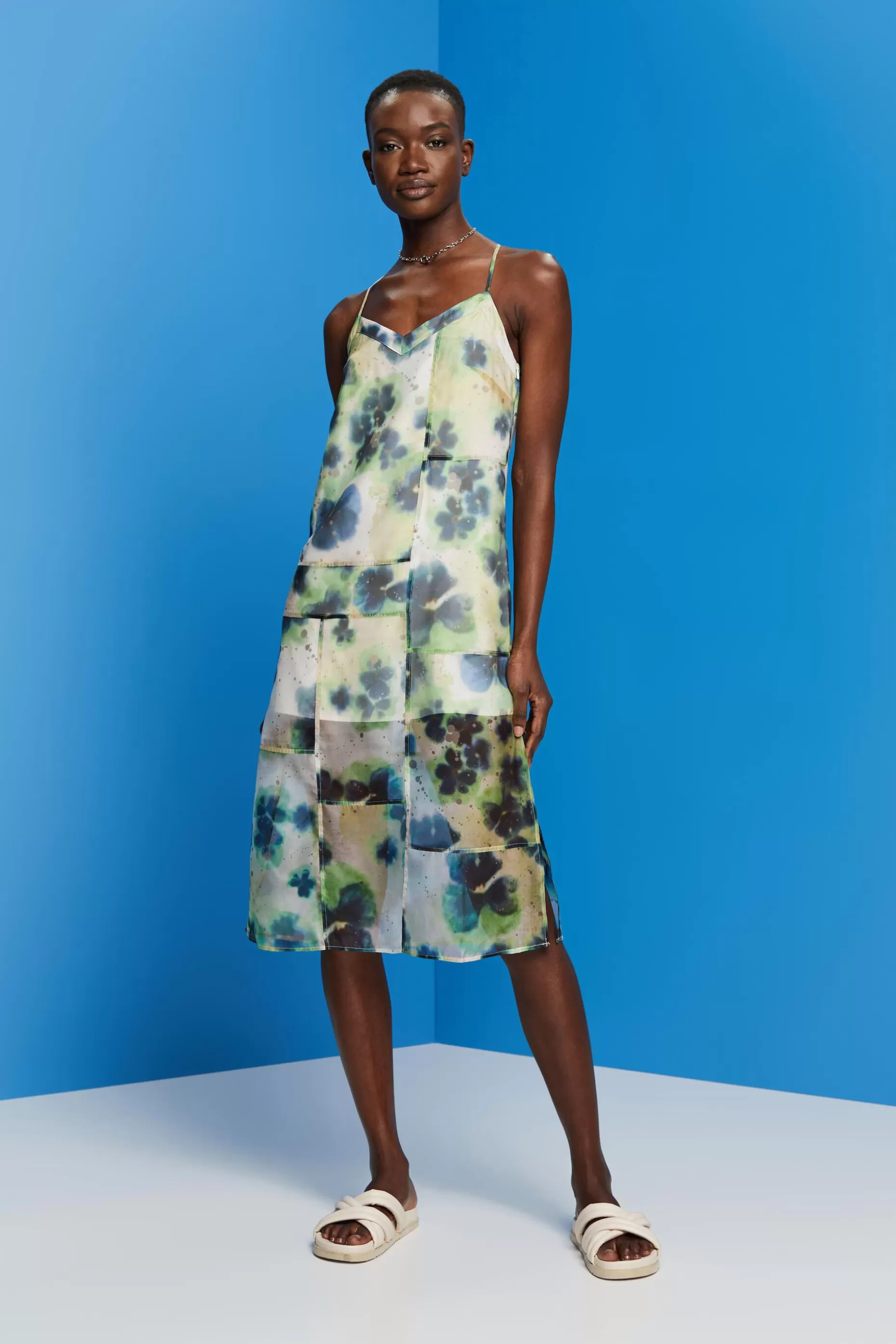 ESPRIT Patterned organza midi dress at our Online Shop *Women Dresses + Jumpsuits
