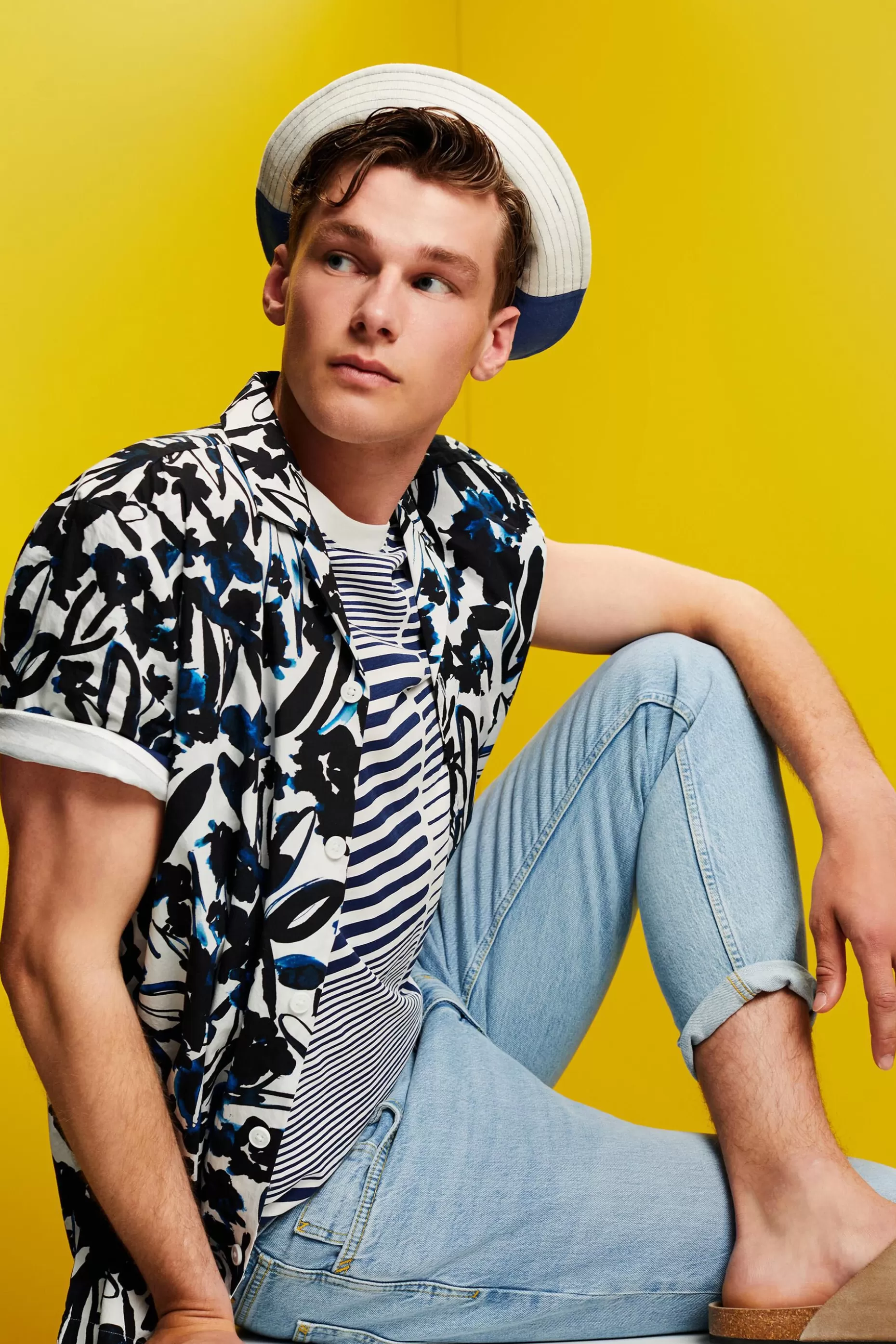 ESPRIT Patterned short sleeve shirt, 100% cotton at our Online Shop *Men Shirts