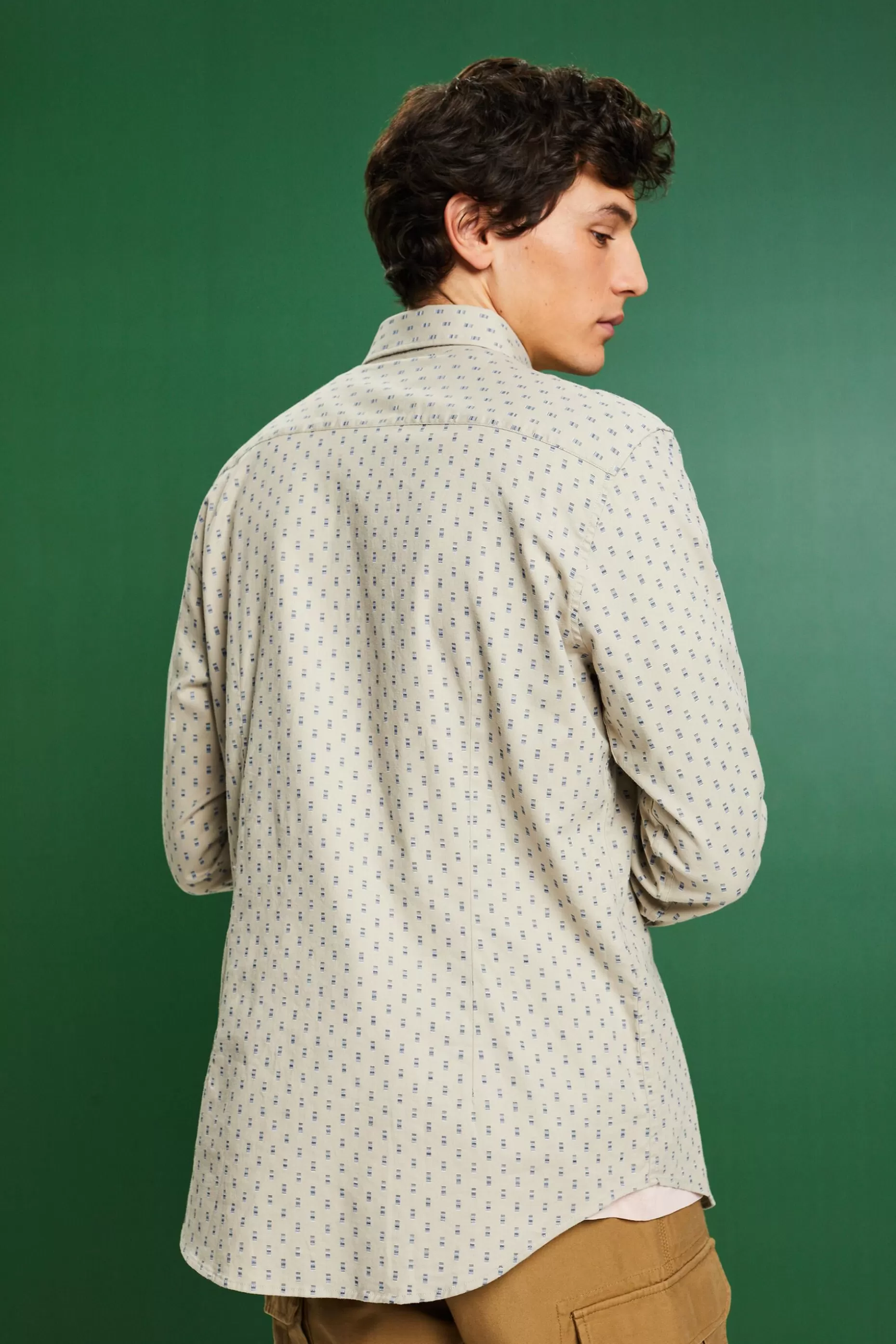 ESPRIT Patterned Twill Slim Fit Shirt at our Online Shop *Men Shirts