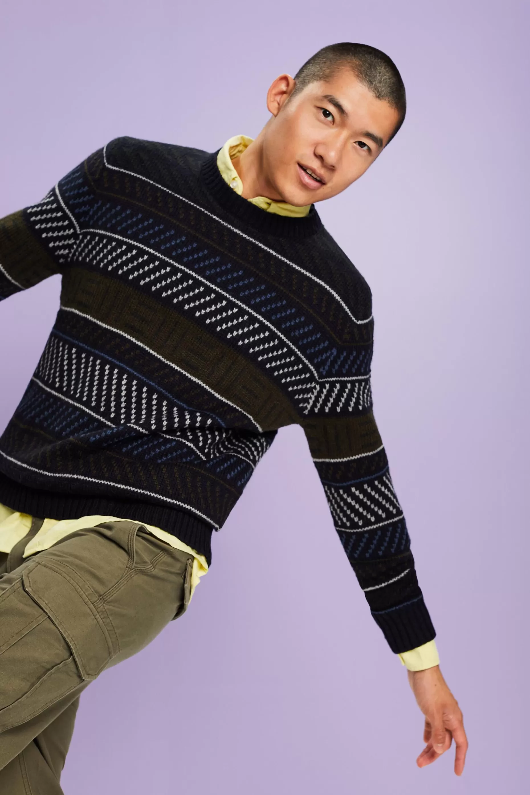 ESPRIT Patterned Wool Blend Sweater at our Online Shop *Men Sweaters