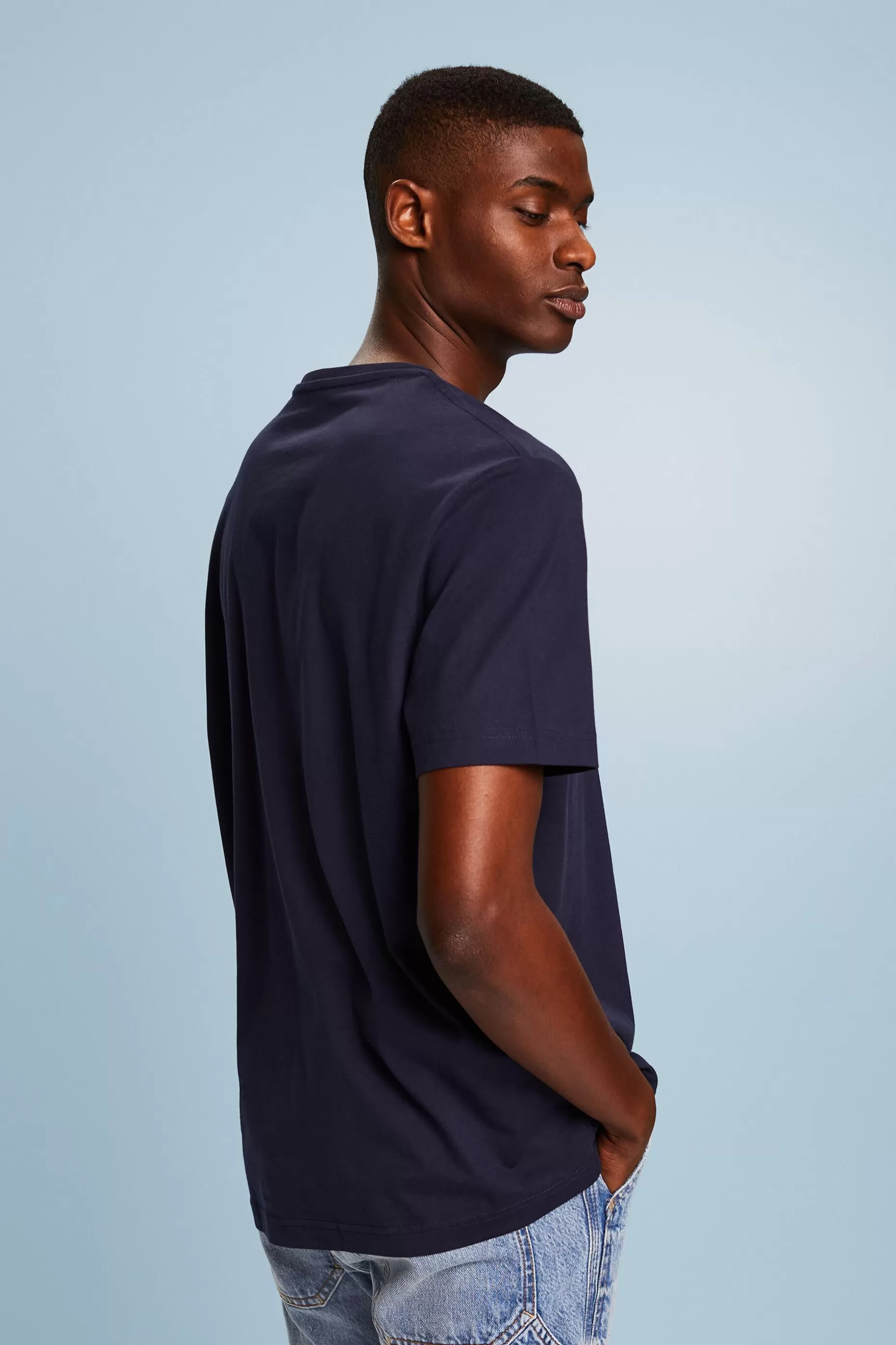 ESPRIT Pima Cotton Jersey Crewneck T-Shirt at our Online Shop *Men T-Shirts + Polos