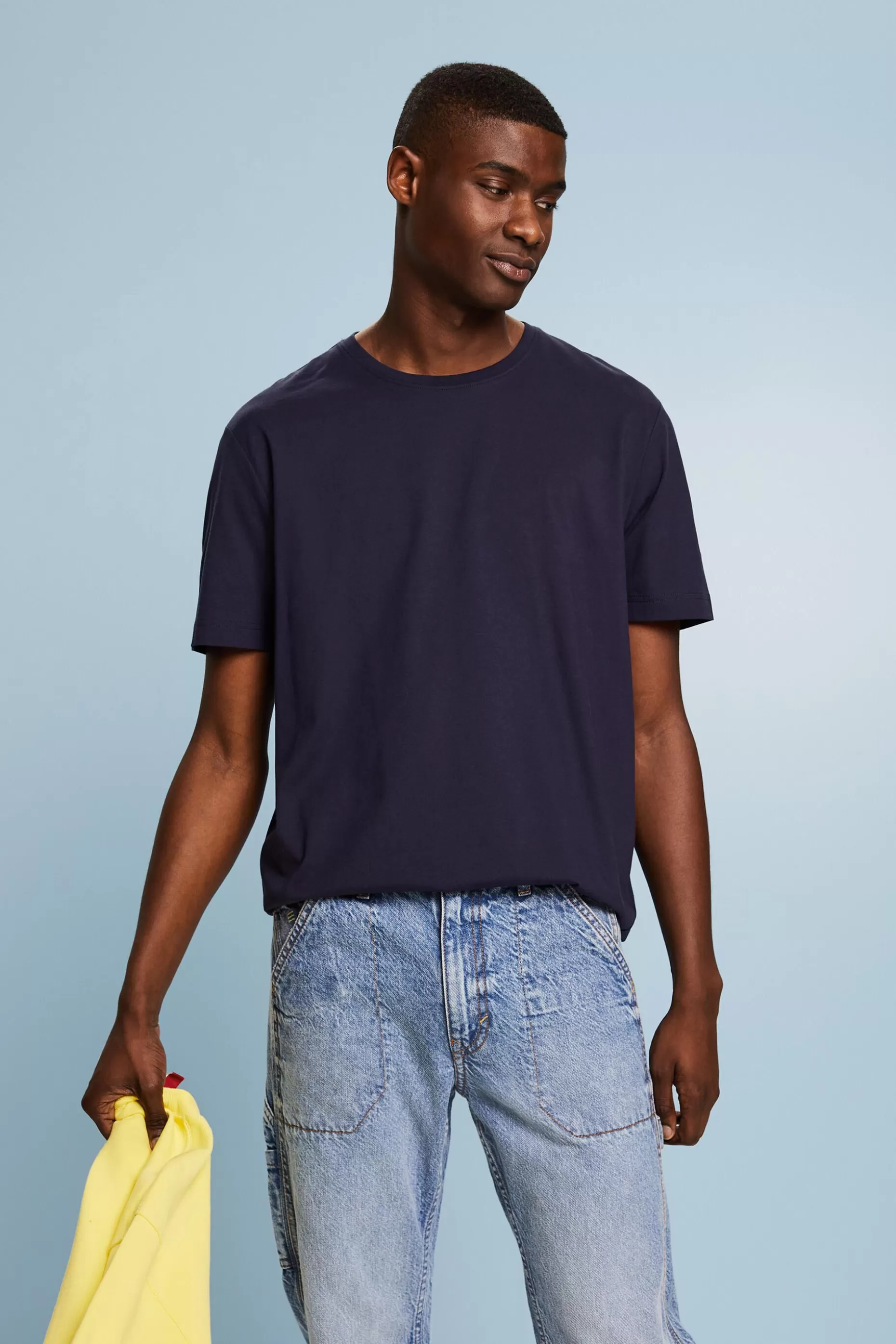 ESPRIT Pima Cotton Jersey Crewneck T-Shirt at our Online Shop *Men T-Shirts + Polos