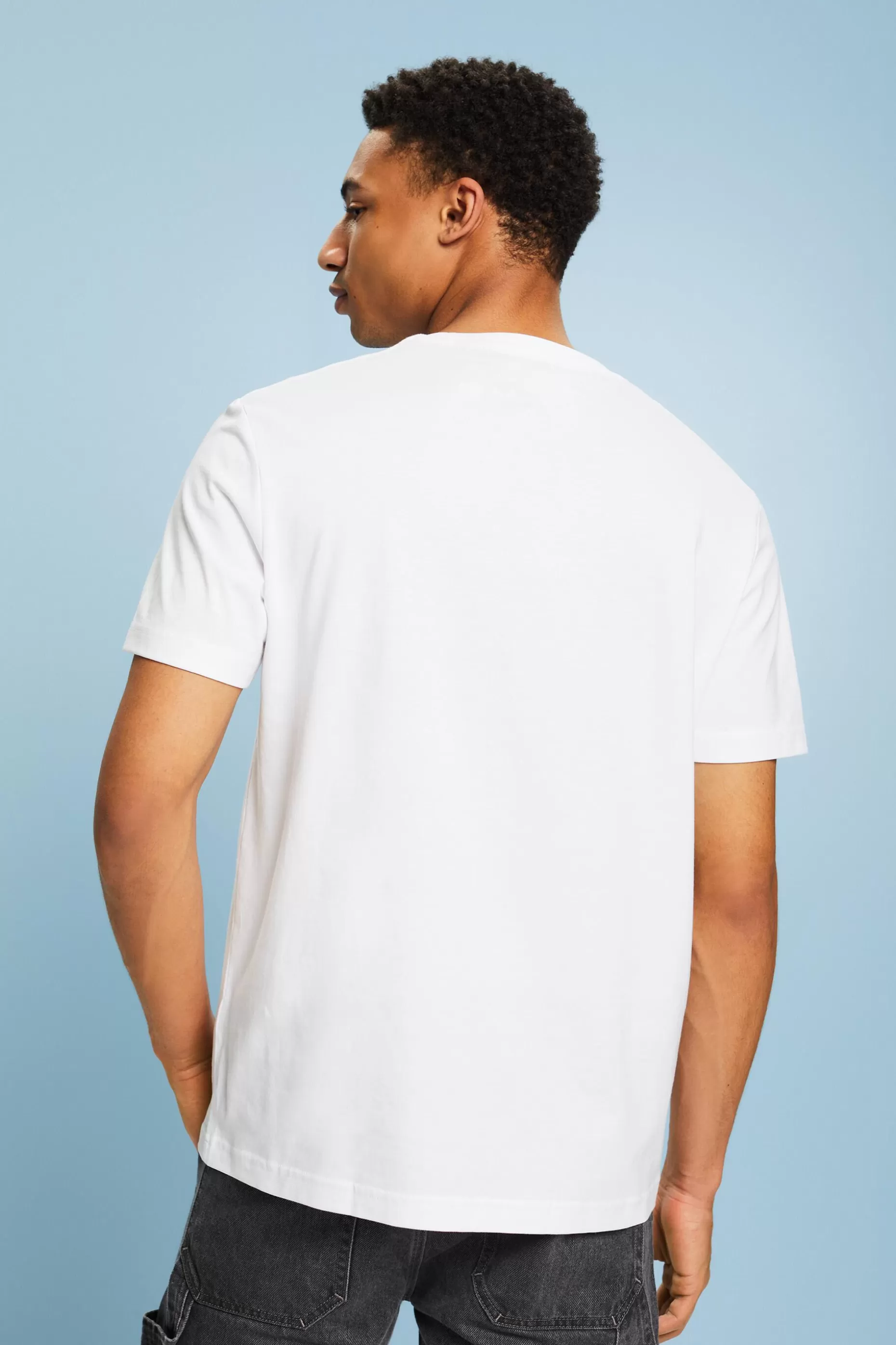 ESPRIT Pima Cotton Jersey Crewneck T-Shirt at our Online Shop *Men T-Shirts + Polos