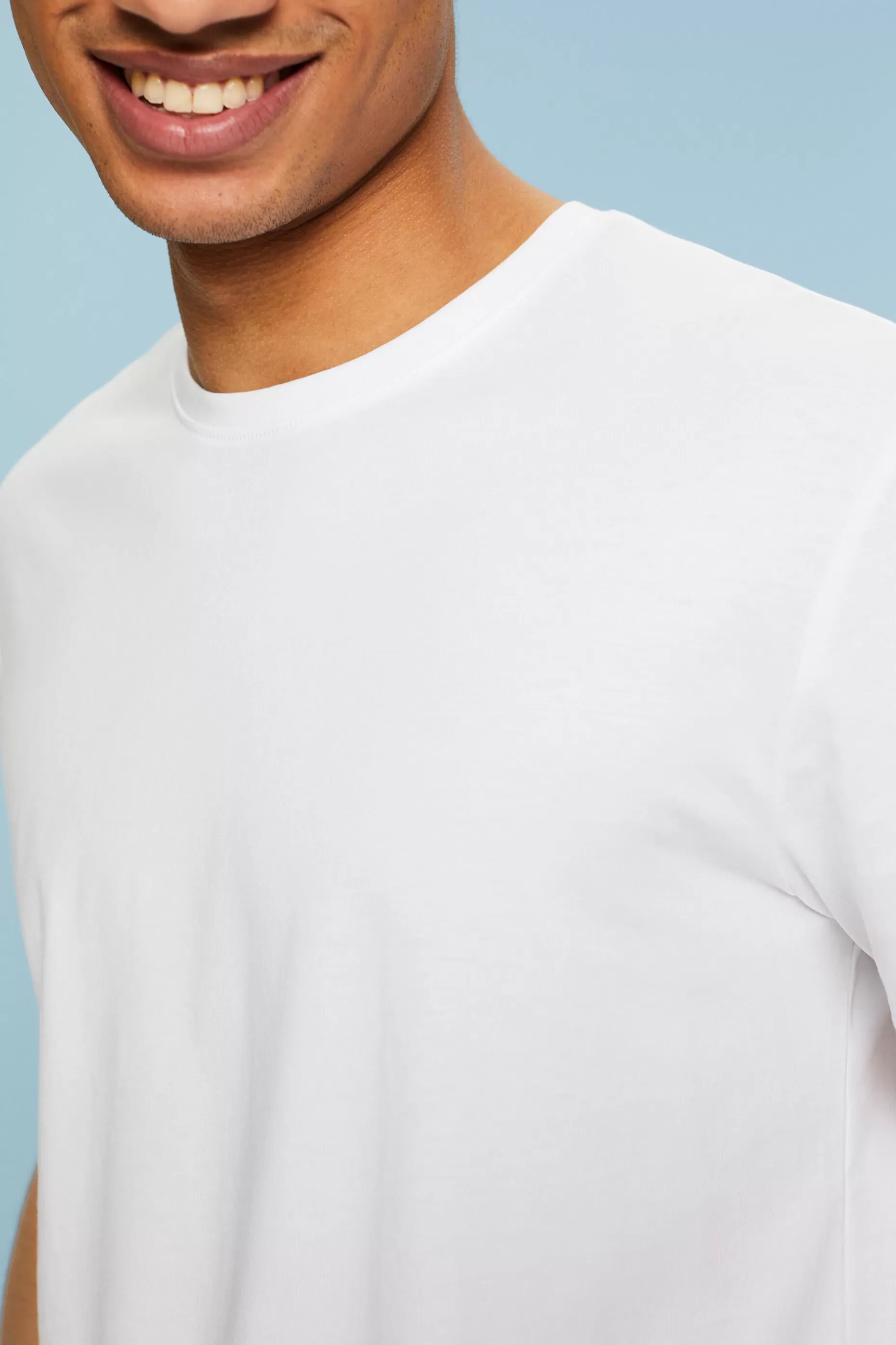 ESPRIT Pima Cotton Jersey Crewneck T-Shirt at our Online Shop *Men T-Shirts + Polos