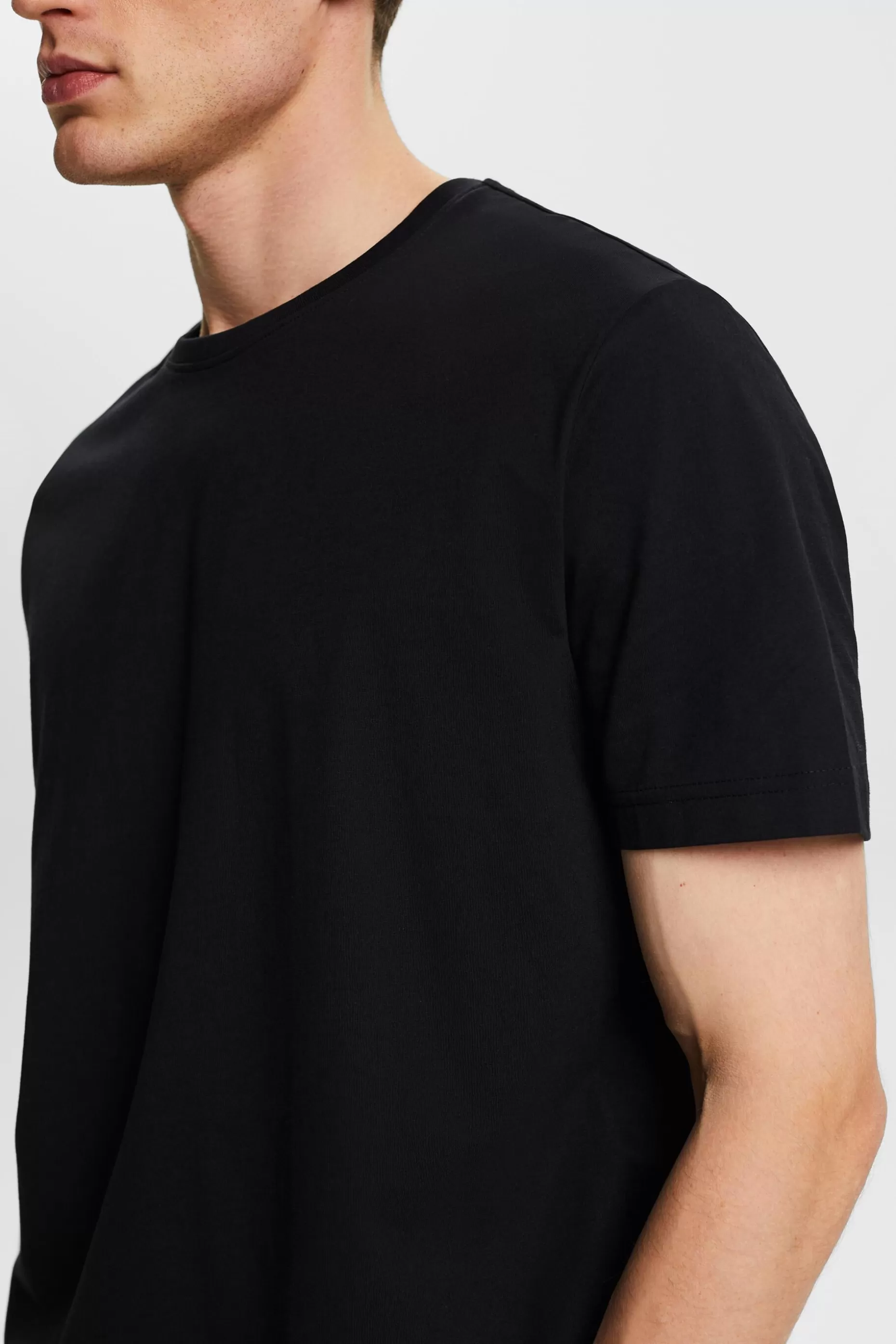 ESPRIT Pima Cotton Jersey Crewneck T-Shirt at our Online Shop *Men T-Shirts + Polos