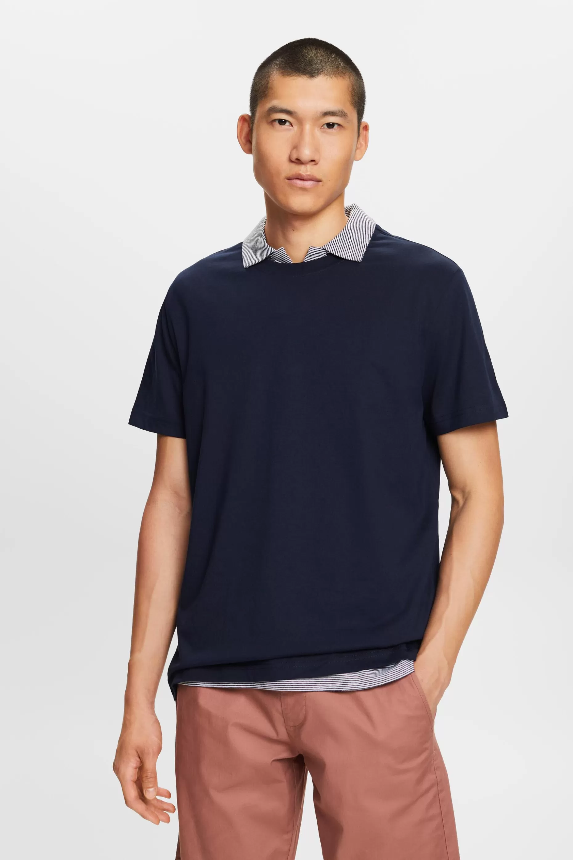 ESPRIT Pima Cotton-Jersey Crewneck T-Shirt at our Online Shop *Men T-Shirts + Polos