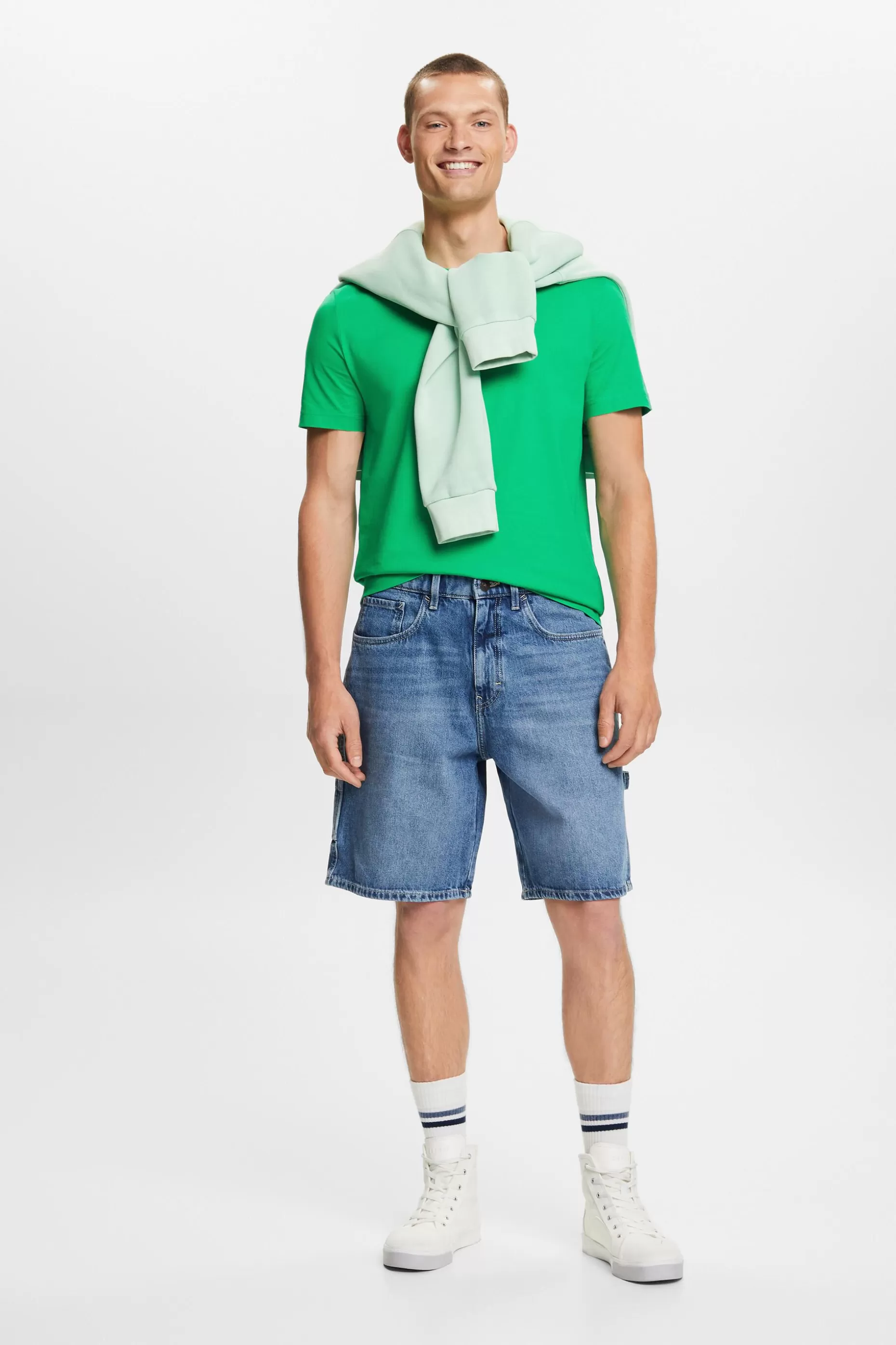 ESPRIT Pima Cotton-Jersey Crewneck T-Shirt at our Online Shop *Men T-Shirts + Polos