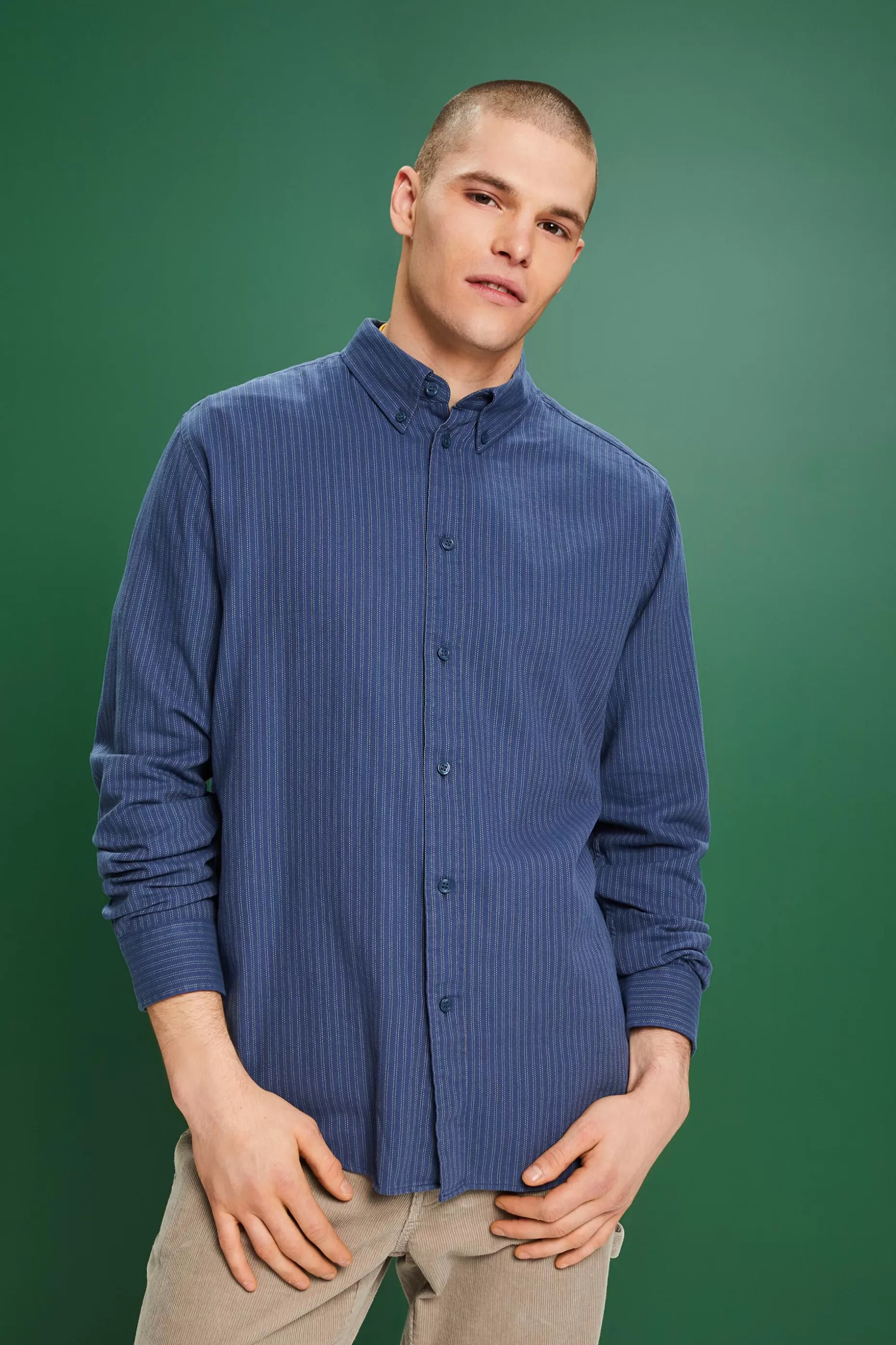 ESPRIT Pinstriped Cotton Flannel Shirt at our Online Shop * Boys