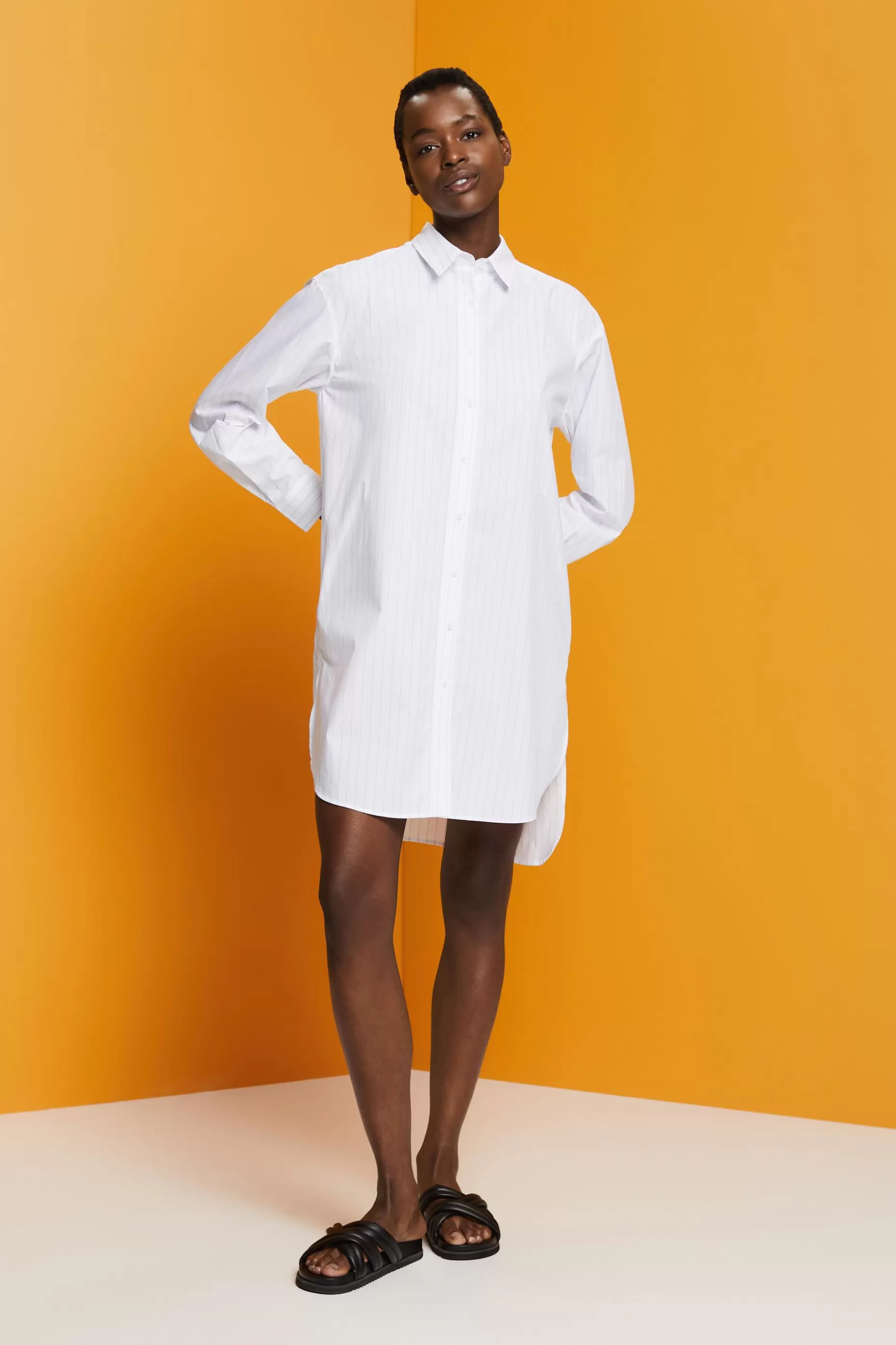ESPRIT Pinstriped shirt dress, 100% cotton at our Online Shop * Sale Under $75