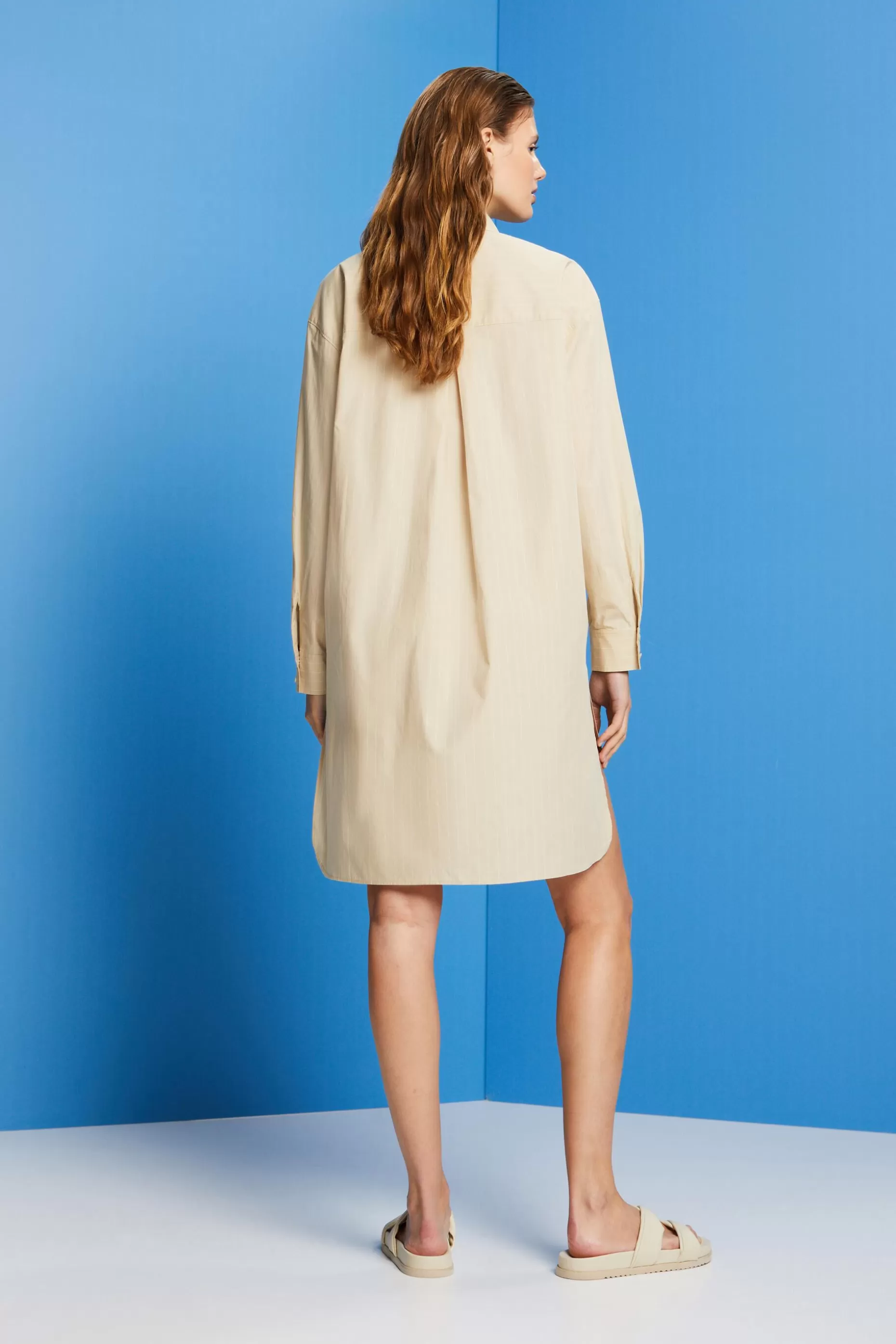 ESPRIT Pinstriped shirt dress, 100% cotton at our Online Shop *Women Dresses + Jumpsuits