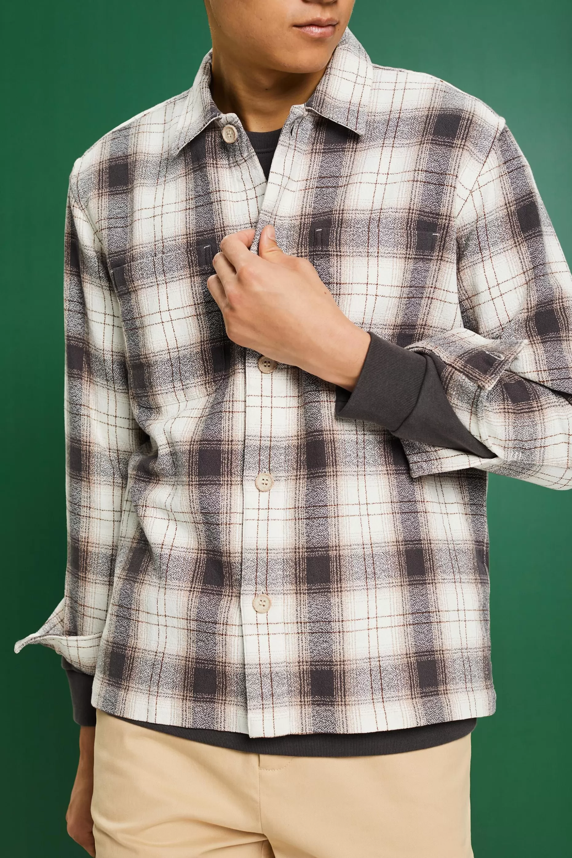 ESPRIT Plaid Cotton Flannel Shirt at our Online Shop *Men Shirts