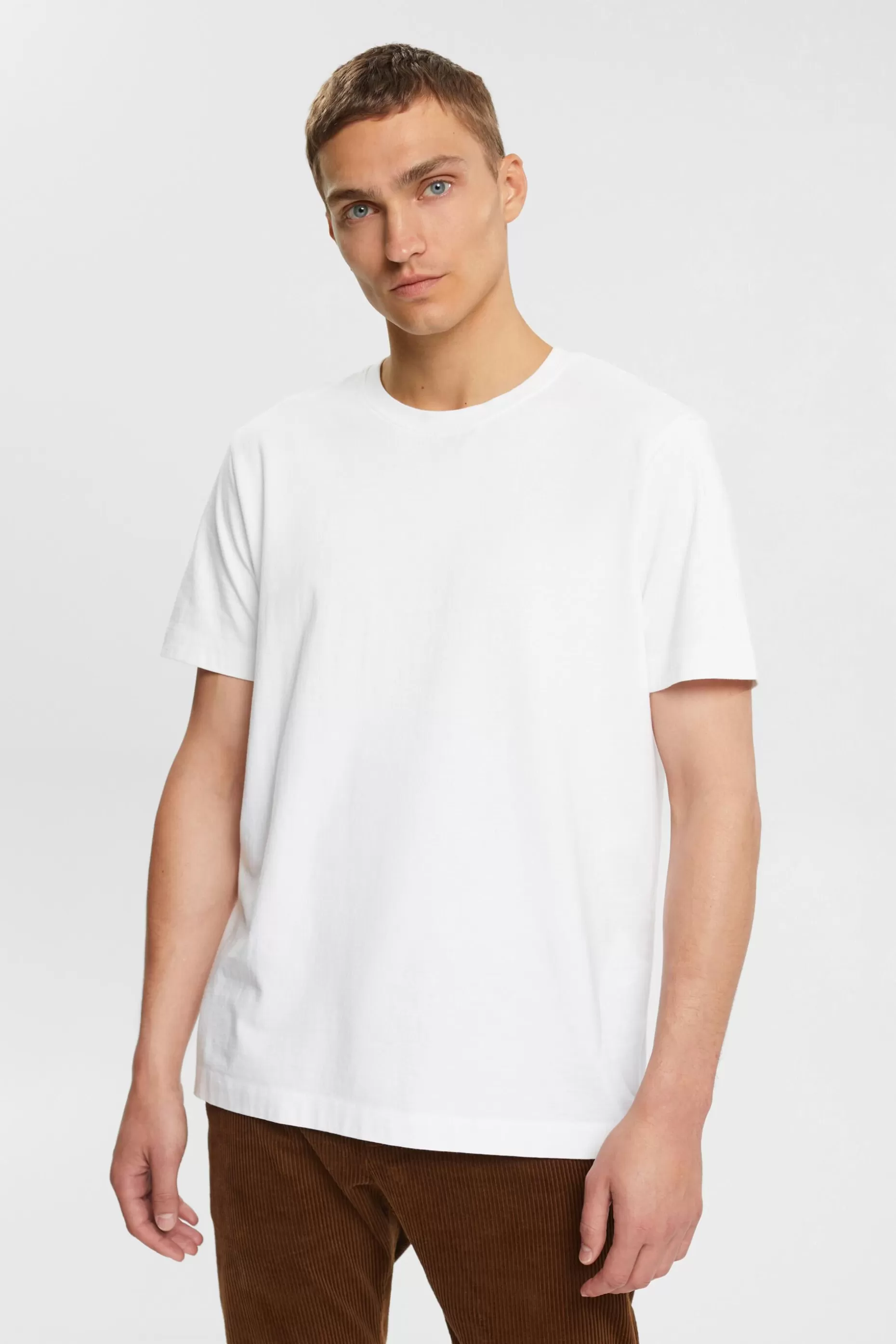 ESPRIT Plain T-shirt at our Online Shop *Men T-Shirts + Polos