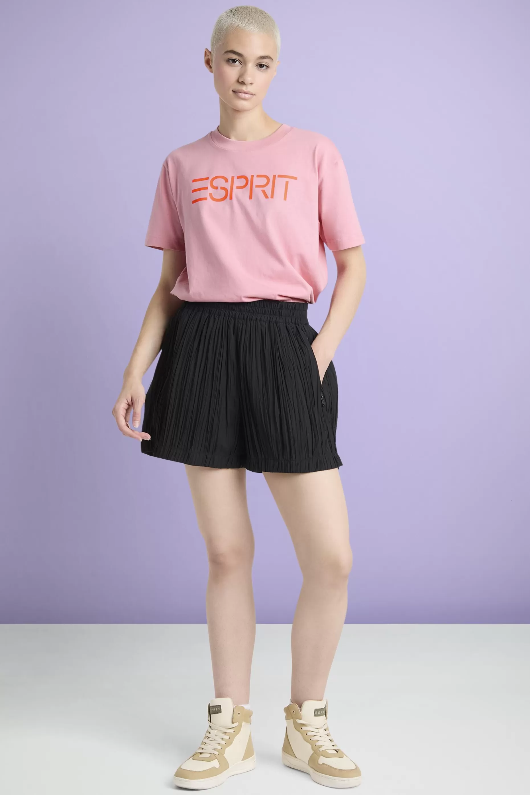 ESPRIT Pleated High-Rise Shorts at our Online Shop * Sale Under $50