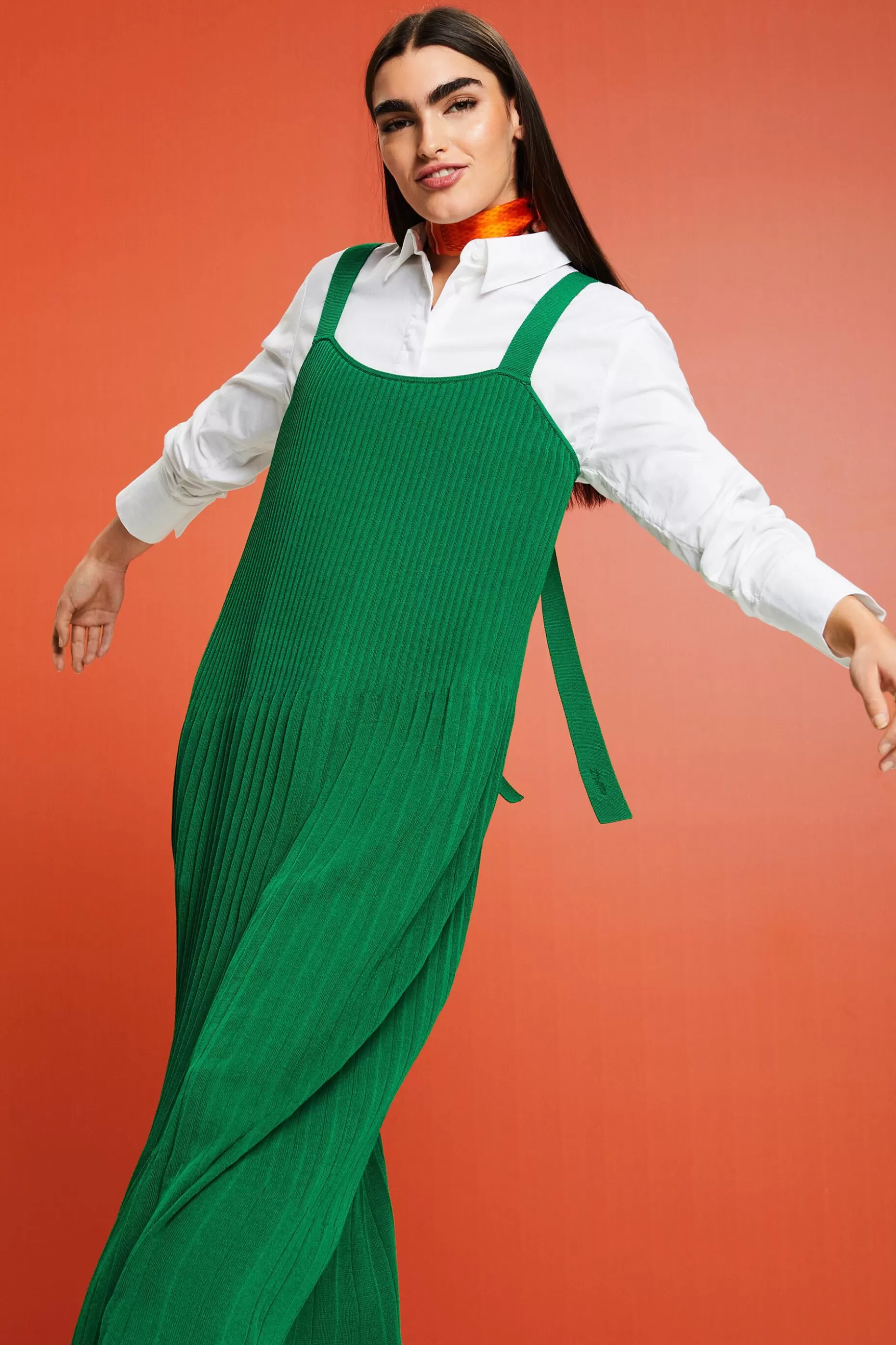 ESPRIT Pleated Knit Midi Dress at our Online Shop *Women Dresses + Jumpsuits