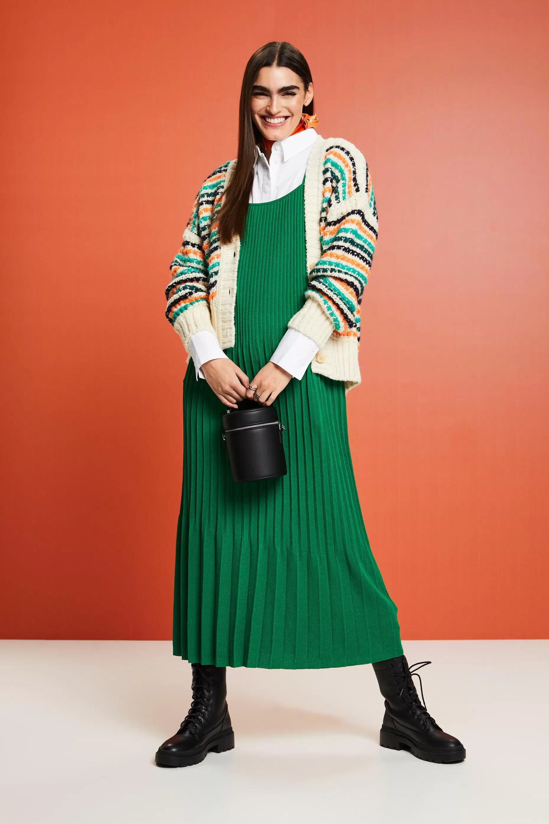 ESPRIT Pleated Knit Midi Dress at our Online Shop *Women Dresses + Jumpsuits