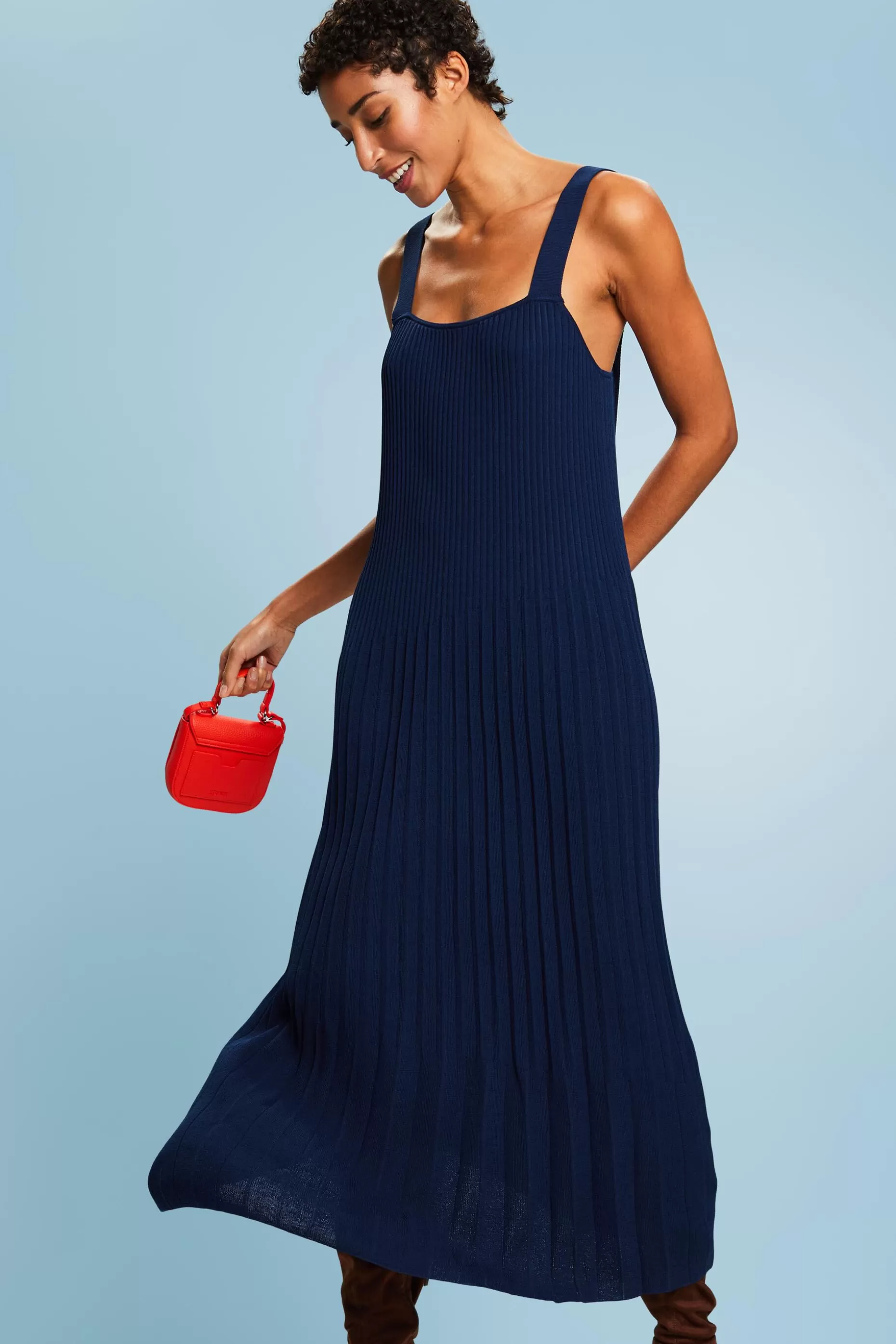 ESPRIT Pleated Knit Midi Dress at our Online Shop *Women Dresses + Jumpsuits