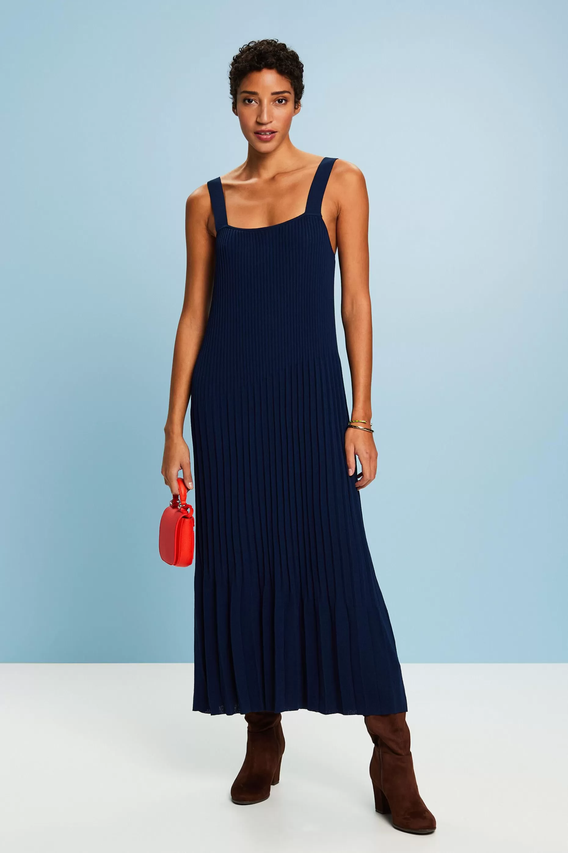 ESPRIT Pleated Knit Midi Dress at our Online Shop *Women Dresses + Jumpsuits