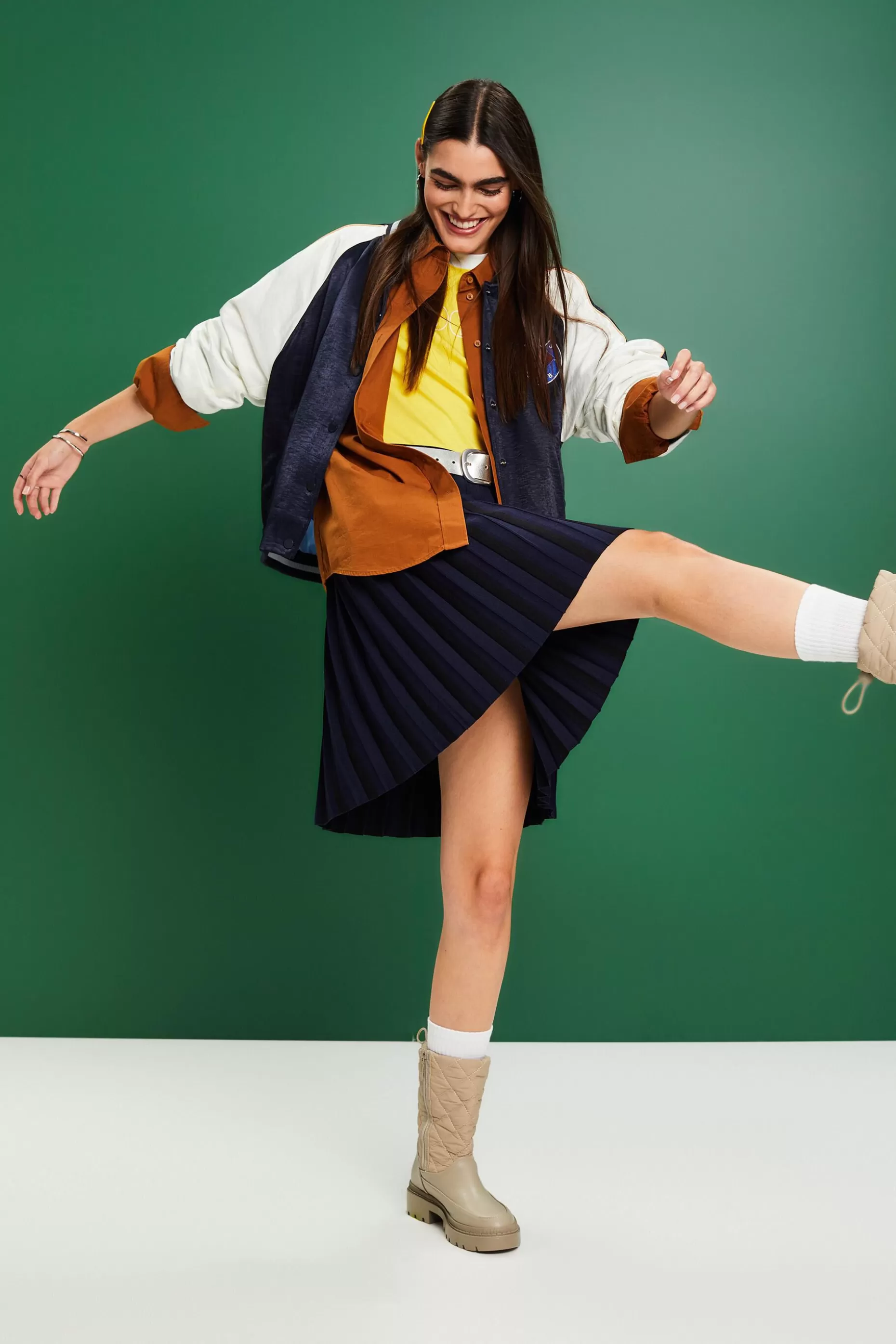 ESPRIT Pleated Knit Mini Skirt at our Online Shop *Women Skirts + Shorts
