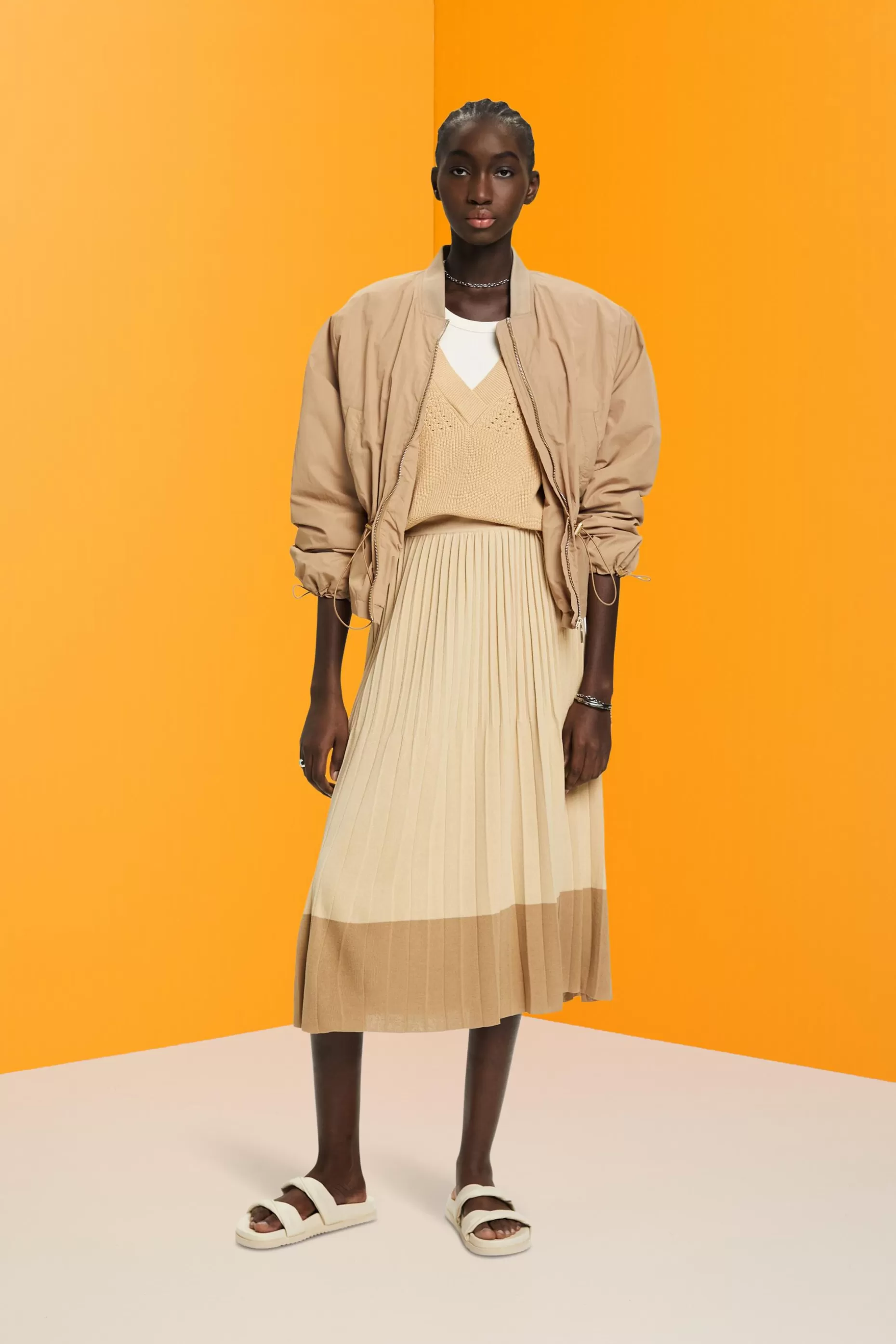 ESPRIT Pleated midi skirt at our Online Shop *Women Bottoms