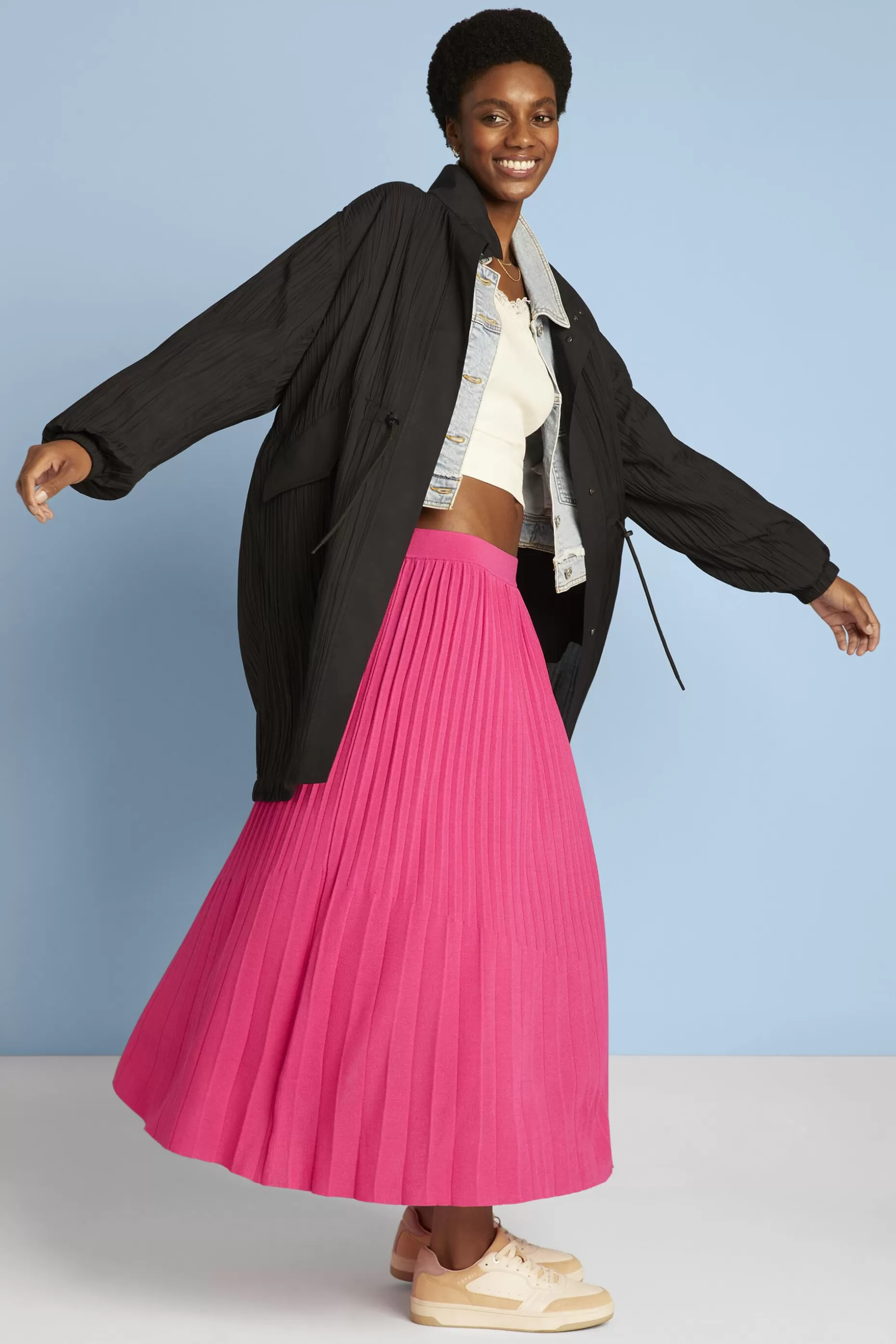 ESPRIT Pleated midi skirt at our Online Shop *Women Skirts + Shorts