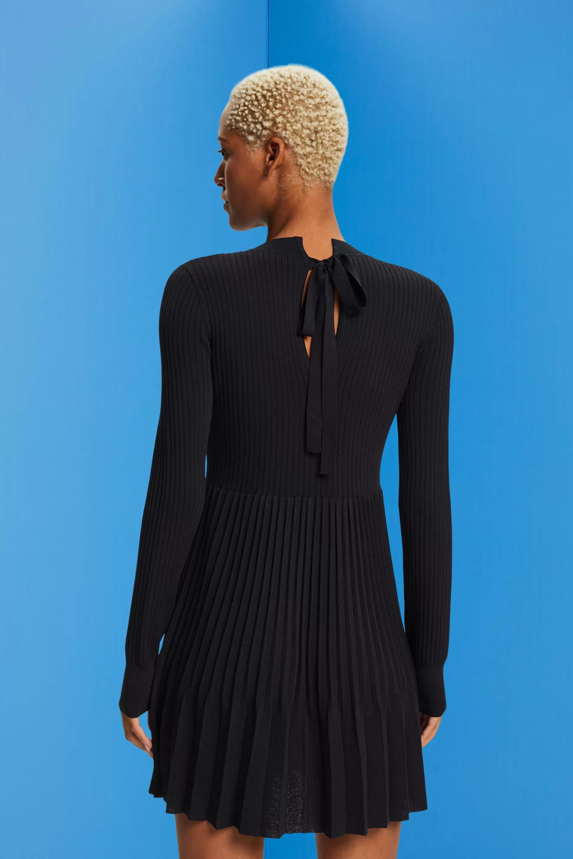 ESPRIT Pleated mini dress with long-sleeves & crewneck at our Online Shop * Sale Above $75+