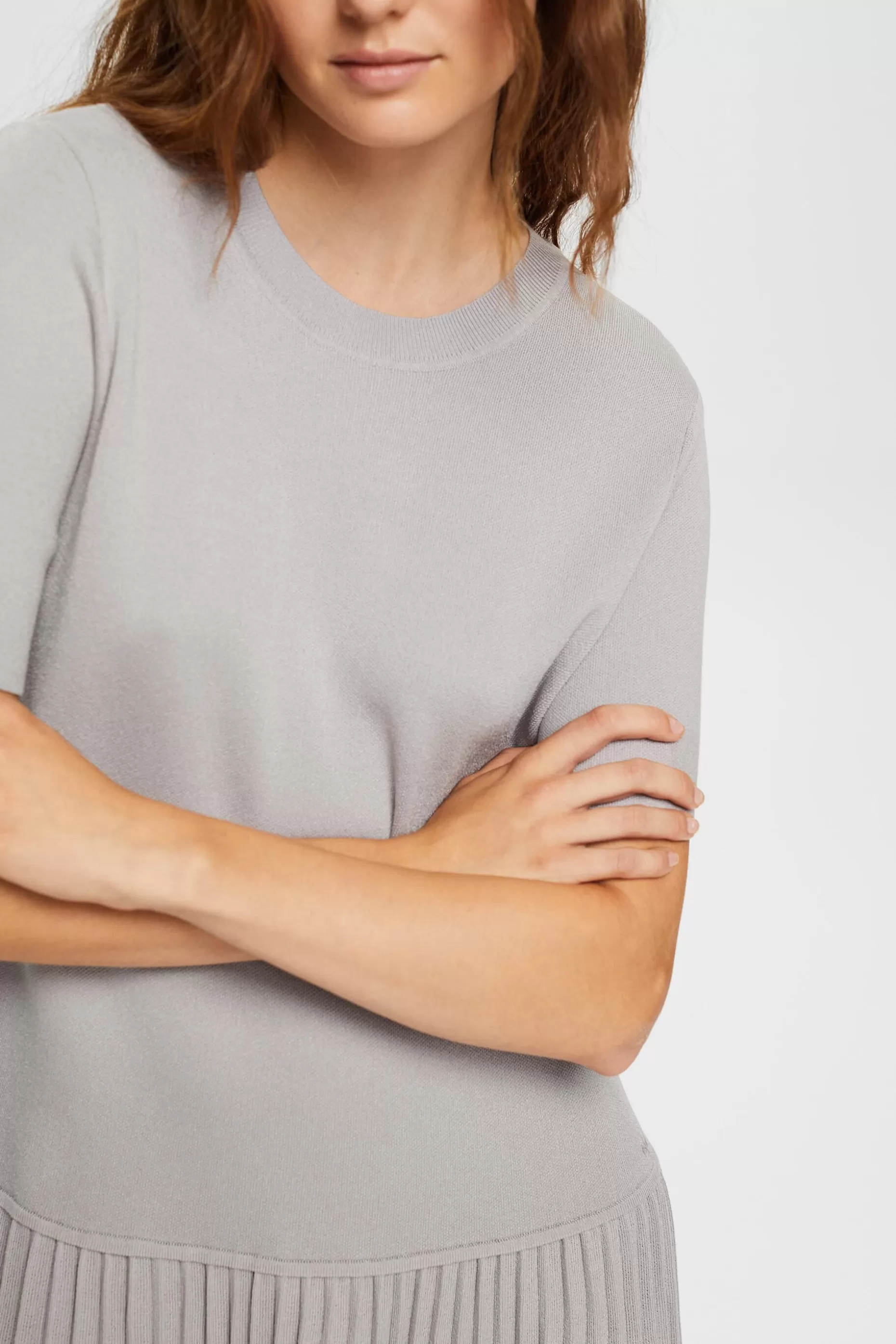 ESPRIT Pleated peplum dress at our Online Shop *Women Dresses + Jumpsuits