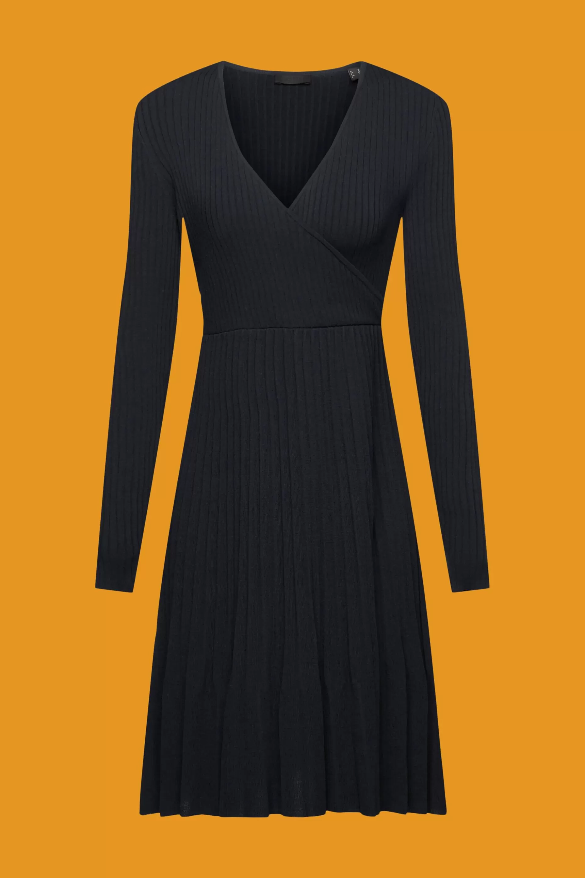 ESPRIT Pleated wrap dress with long-sleeves at our Online Shop * Sale Above $75+