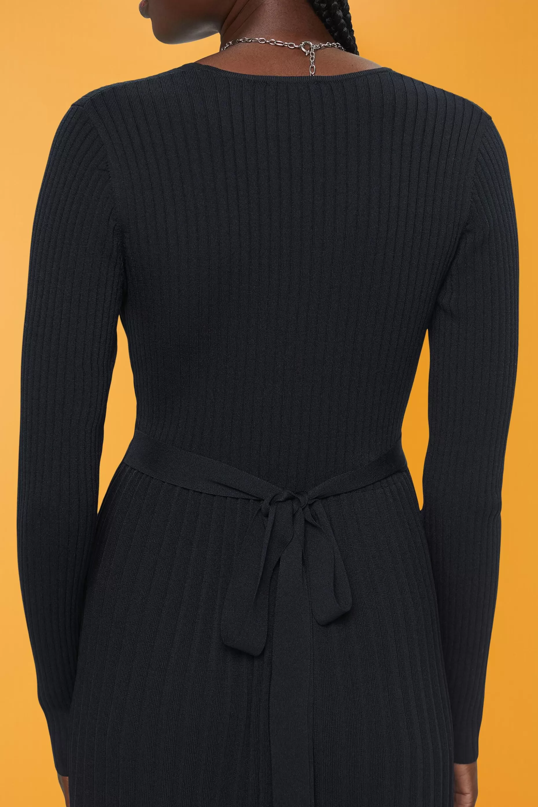 ESPRIT Pleated wrap dress with long-sleeves at our Online Shop *Women Dresses + Jumpsuits