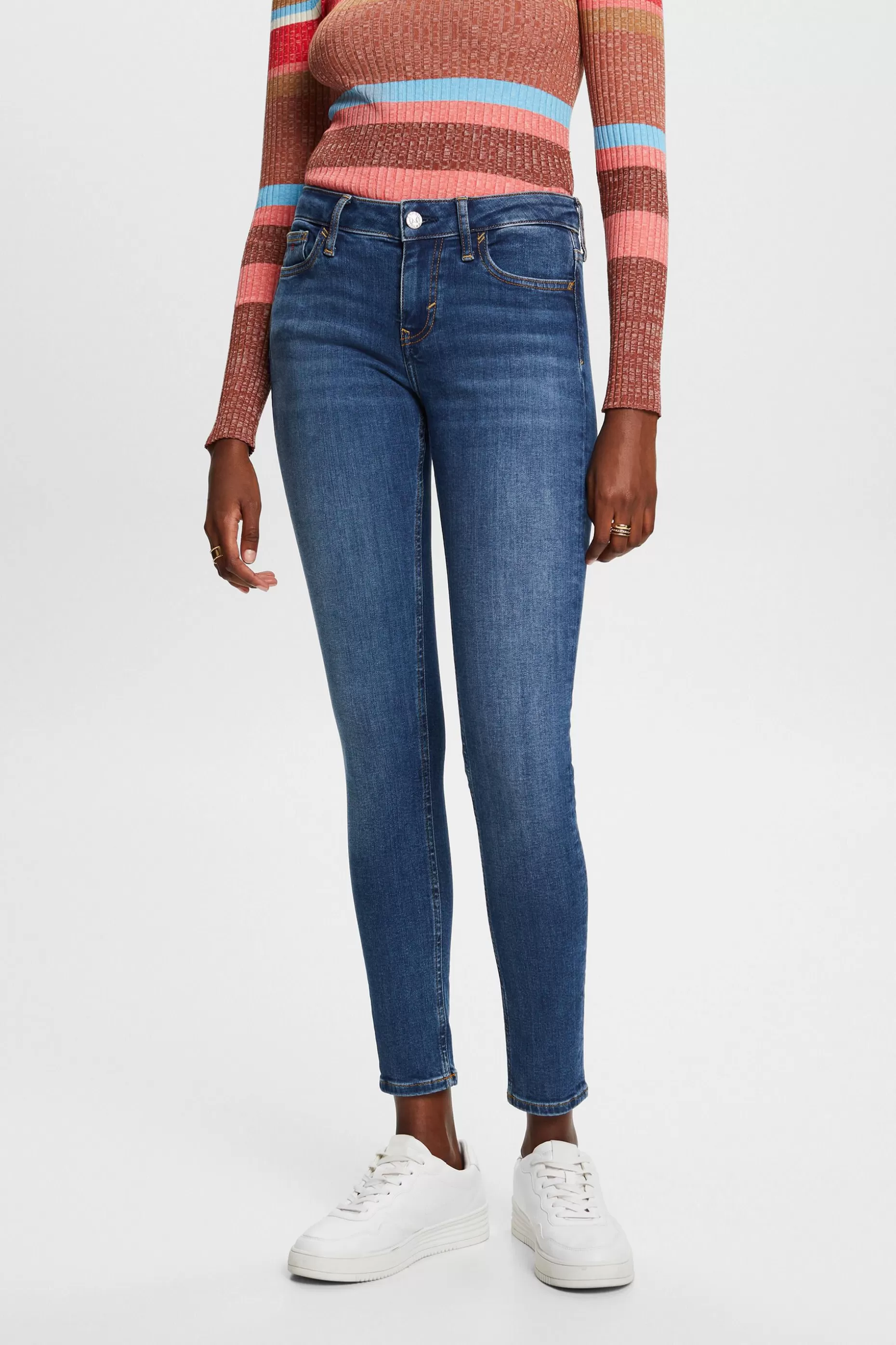 ESPRIT Premium mid-rise skinny jeans at our Online Shop *Women Denim
