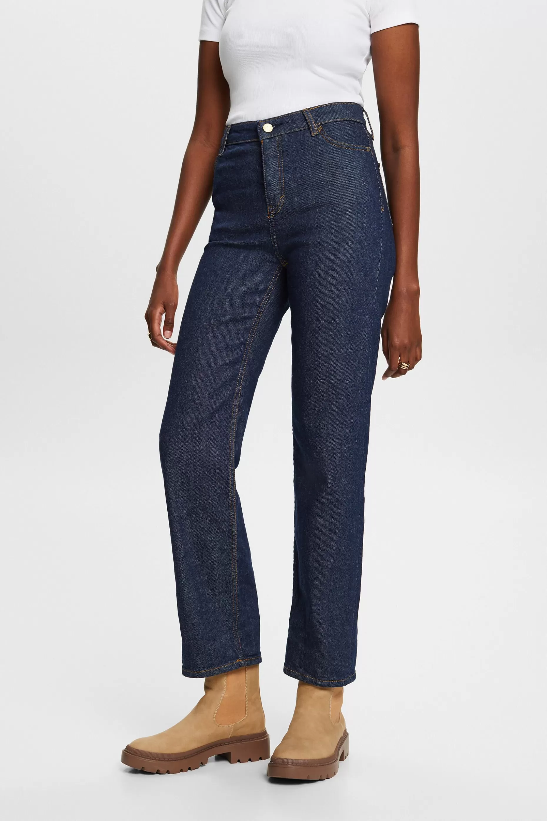 ESPRIT Premium Selvedge High-Rise Straight Jeans at our Online Shop *Women Denim