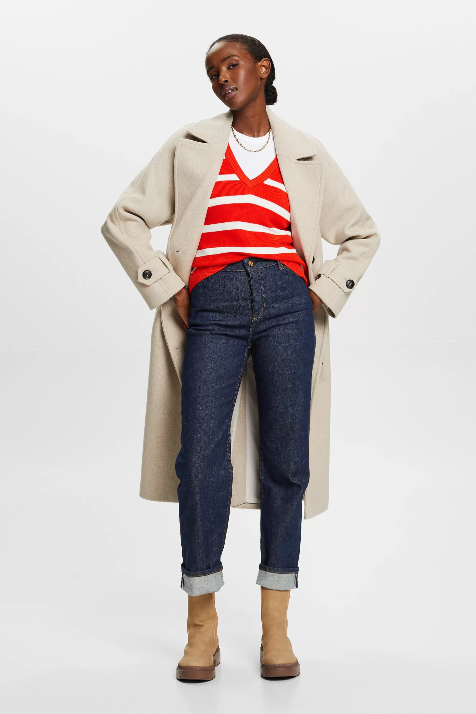 ESPRIT Premium Selvedge High-Rise Straight Jeans at our Online Shop *Women Denim