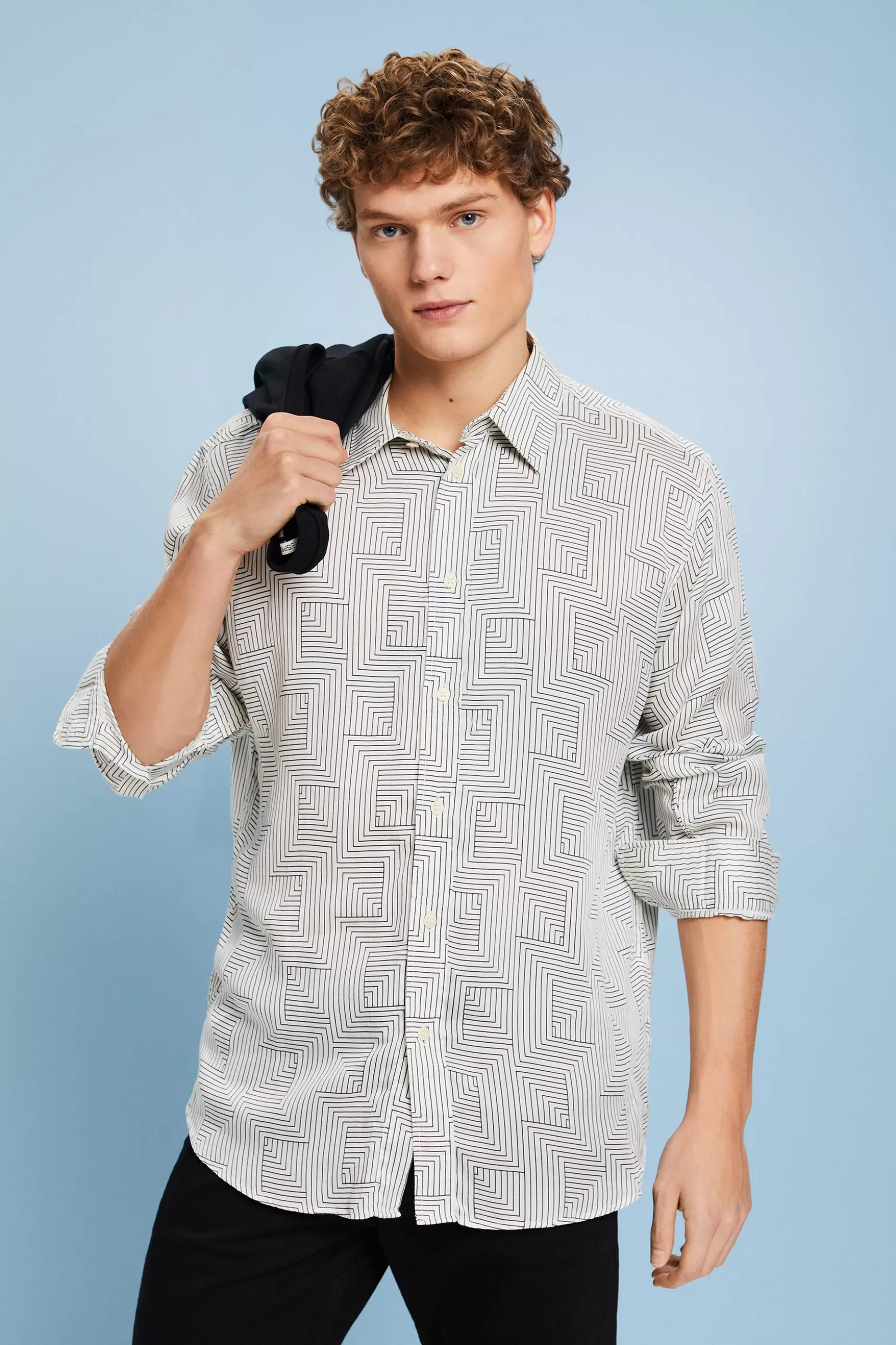 ESPRIT Print Satin Shirt at our Online Shop *Men Shirts