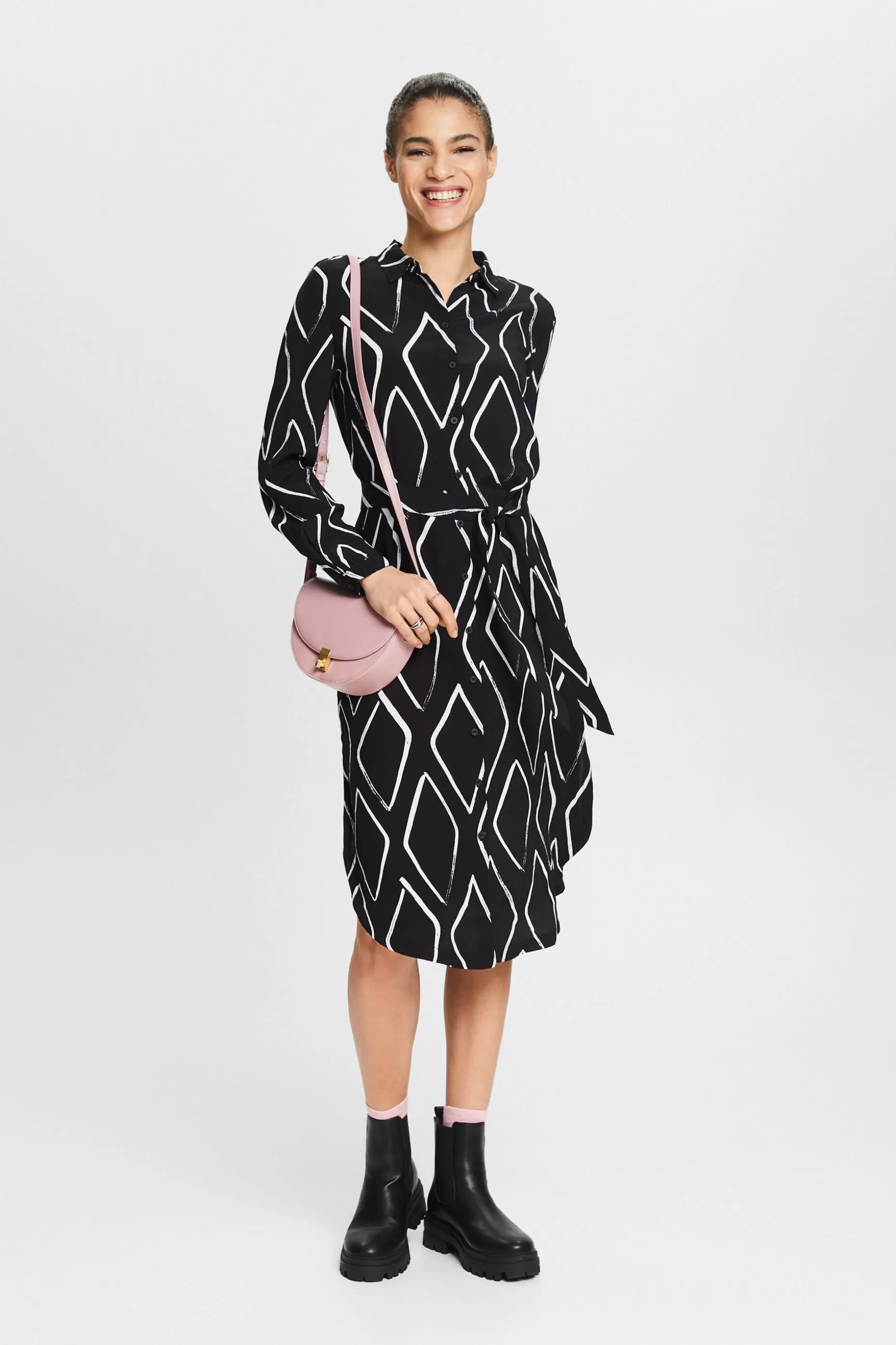 ESPRIT Printed Belted Shirt Dress at our Online Shop *Women The Spring Edit