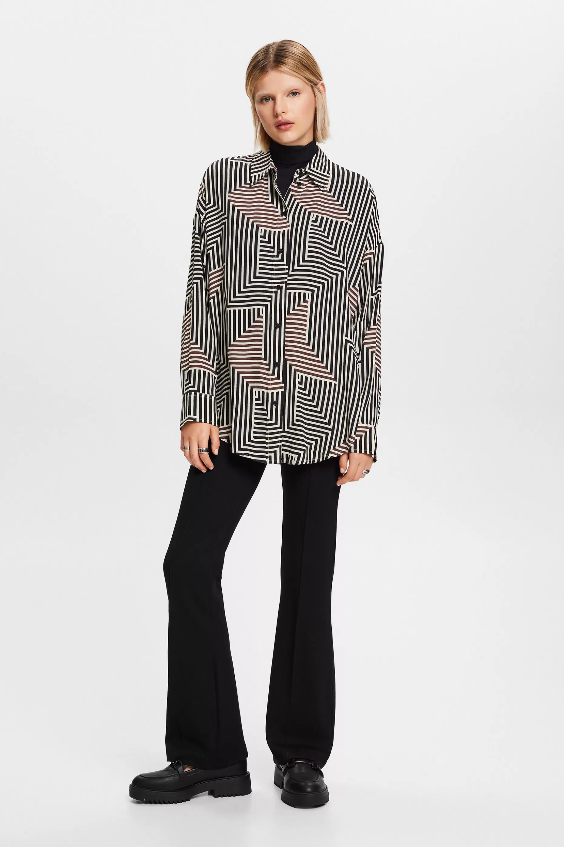 ESPRIT Printed Button Down Shirt at our Online Shop * Sale Under $30