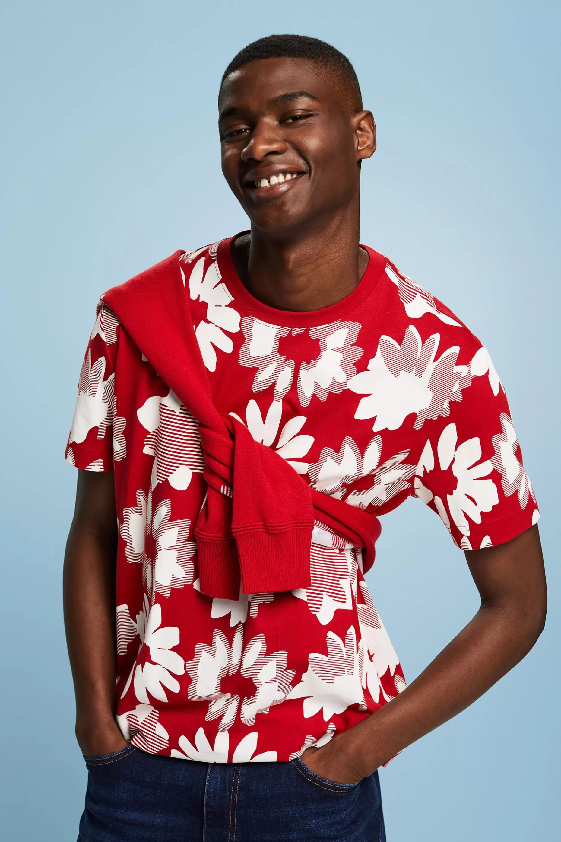 ESPRIT Printed Cotton T-Shirt at our Online Shop *Men The Spring Edit
