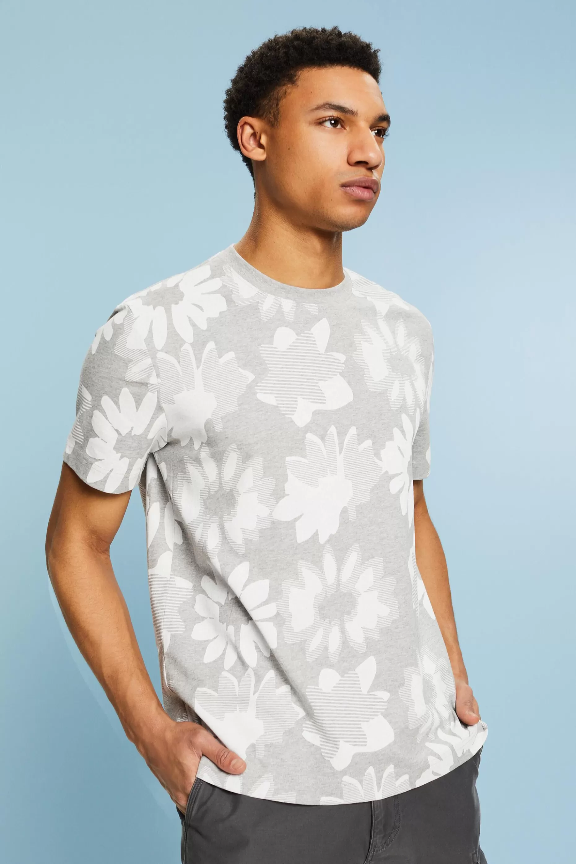 ESPRIT Printed Cotton T-Shirt at our Online Shop *Men The Spring Edit