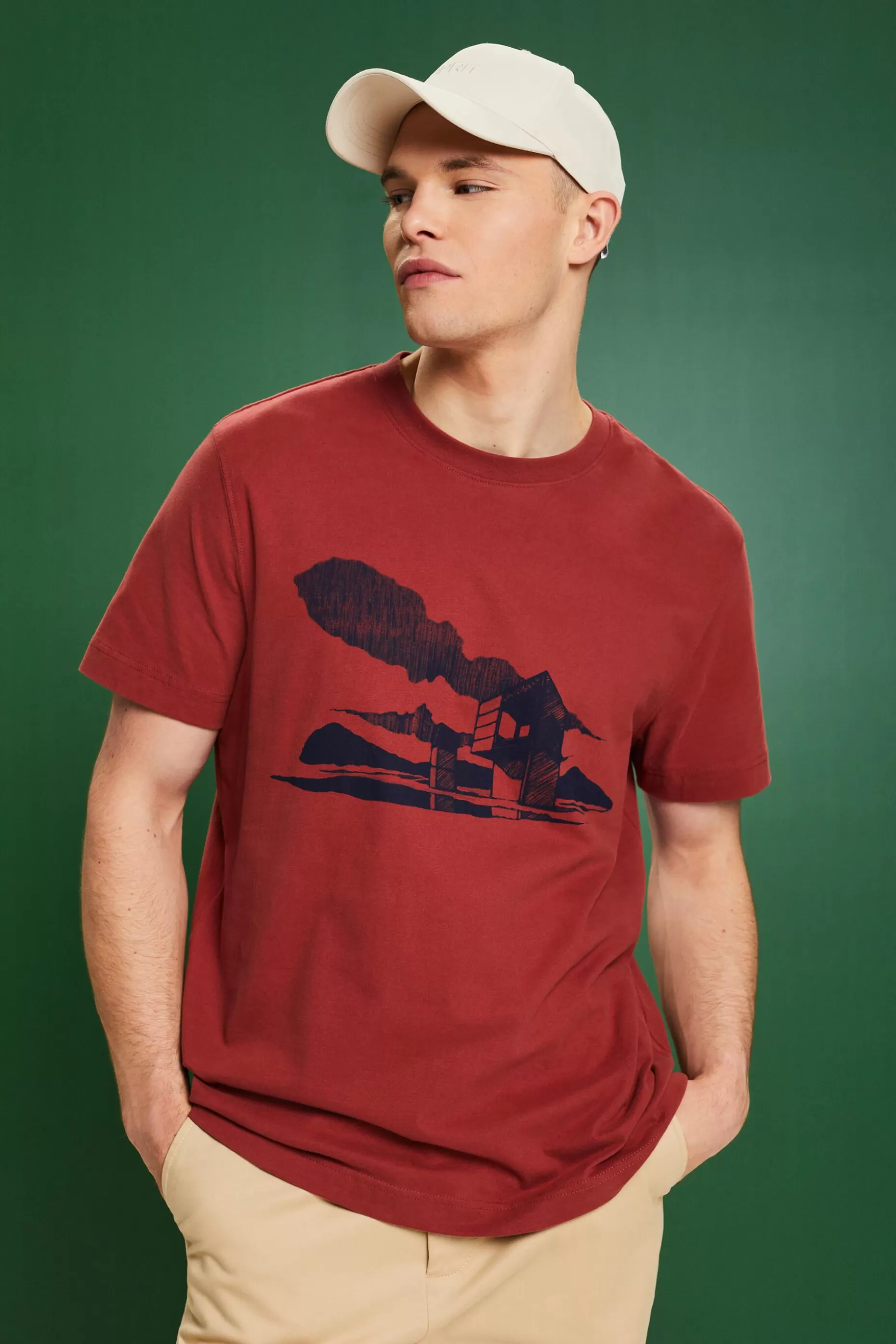 ESPRIT Printed Graphic T-Shirt at our Online Shop *Men T-Shirts + Polos