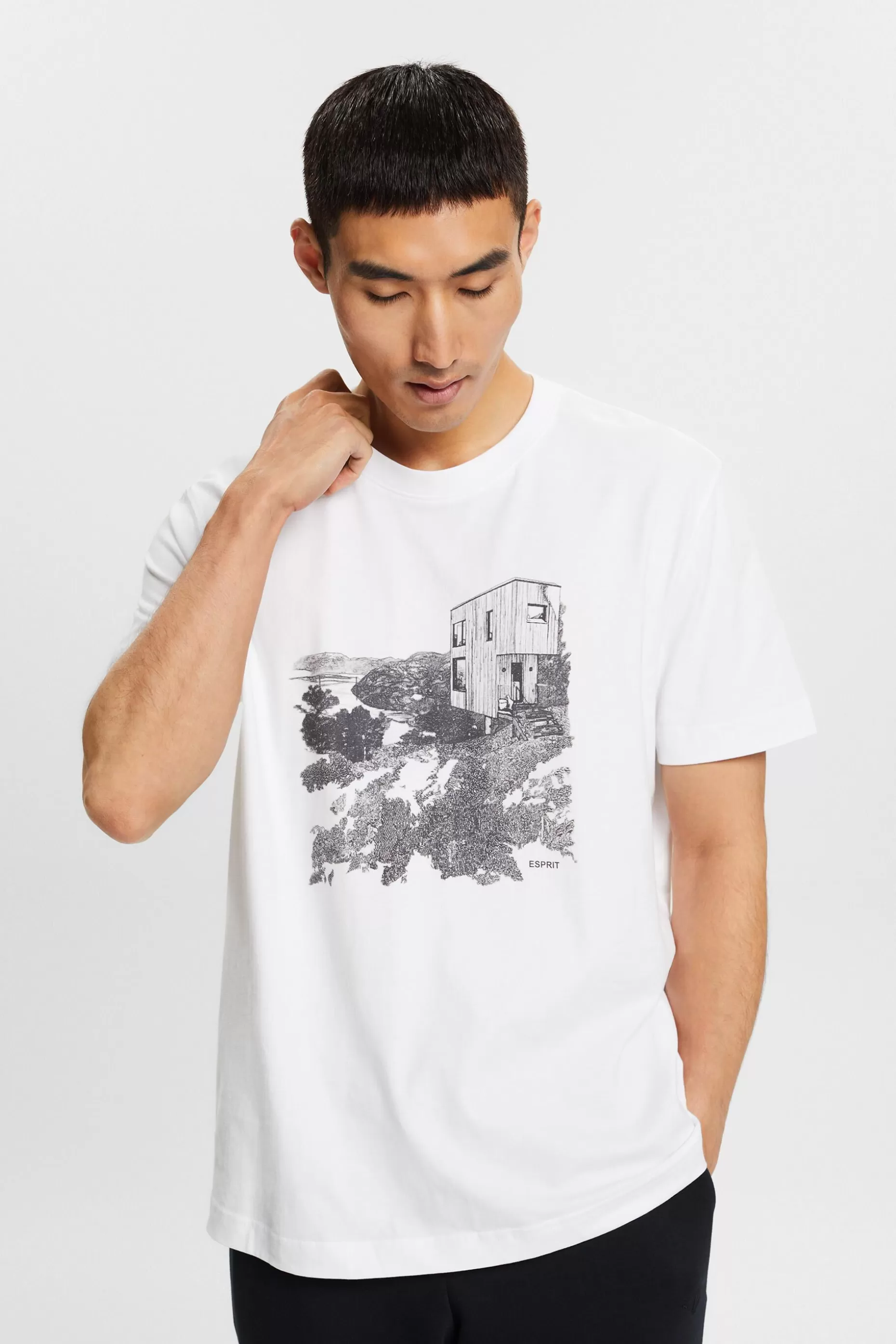 ESPRIT Printed Graphic T-Shirt at our Online Shop *Men T-Shirts + Polos