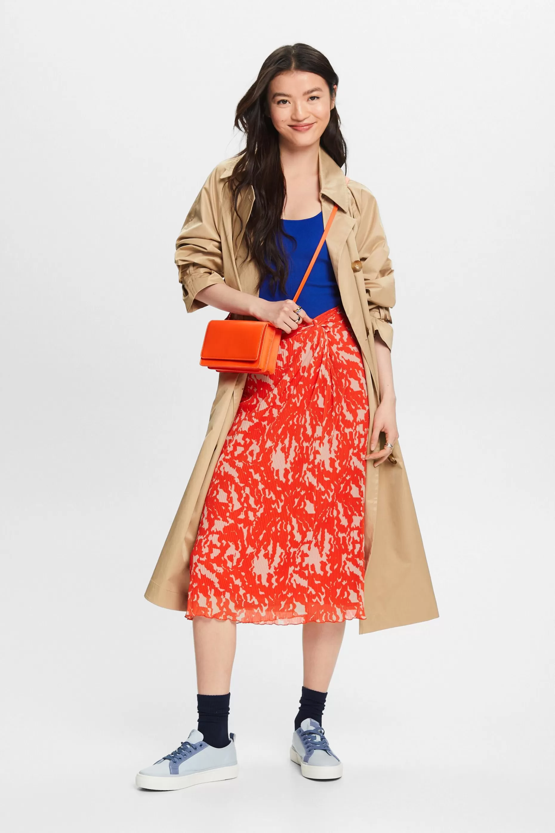 ESPRIT Printed Mesh Midi Skirt at our Online Shop *Women Skirts + Shorts