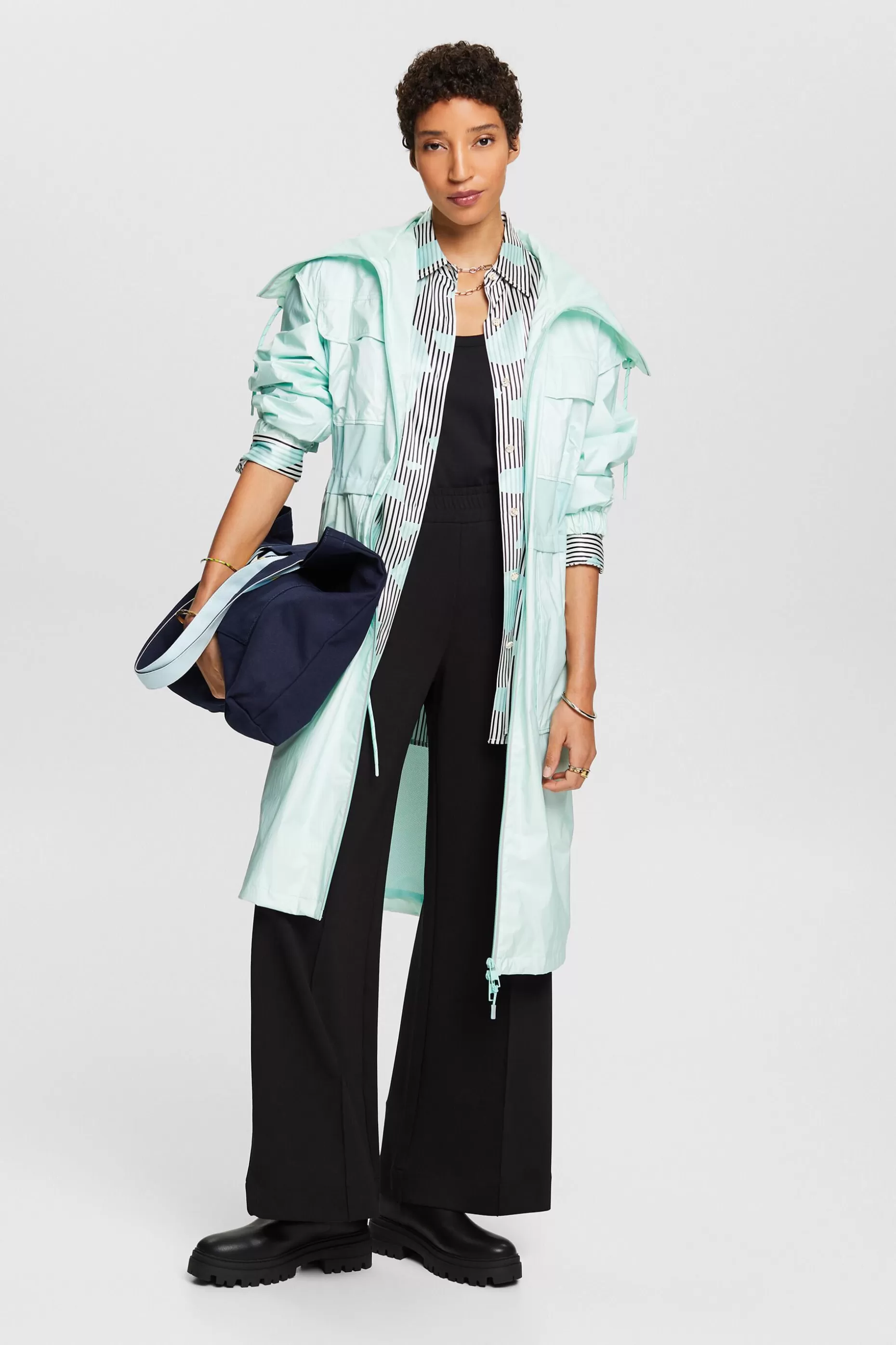 ESPRIT Printed Silk Button-Down Shirt at our Online Shop *Women Shirts + Blouses