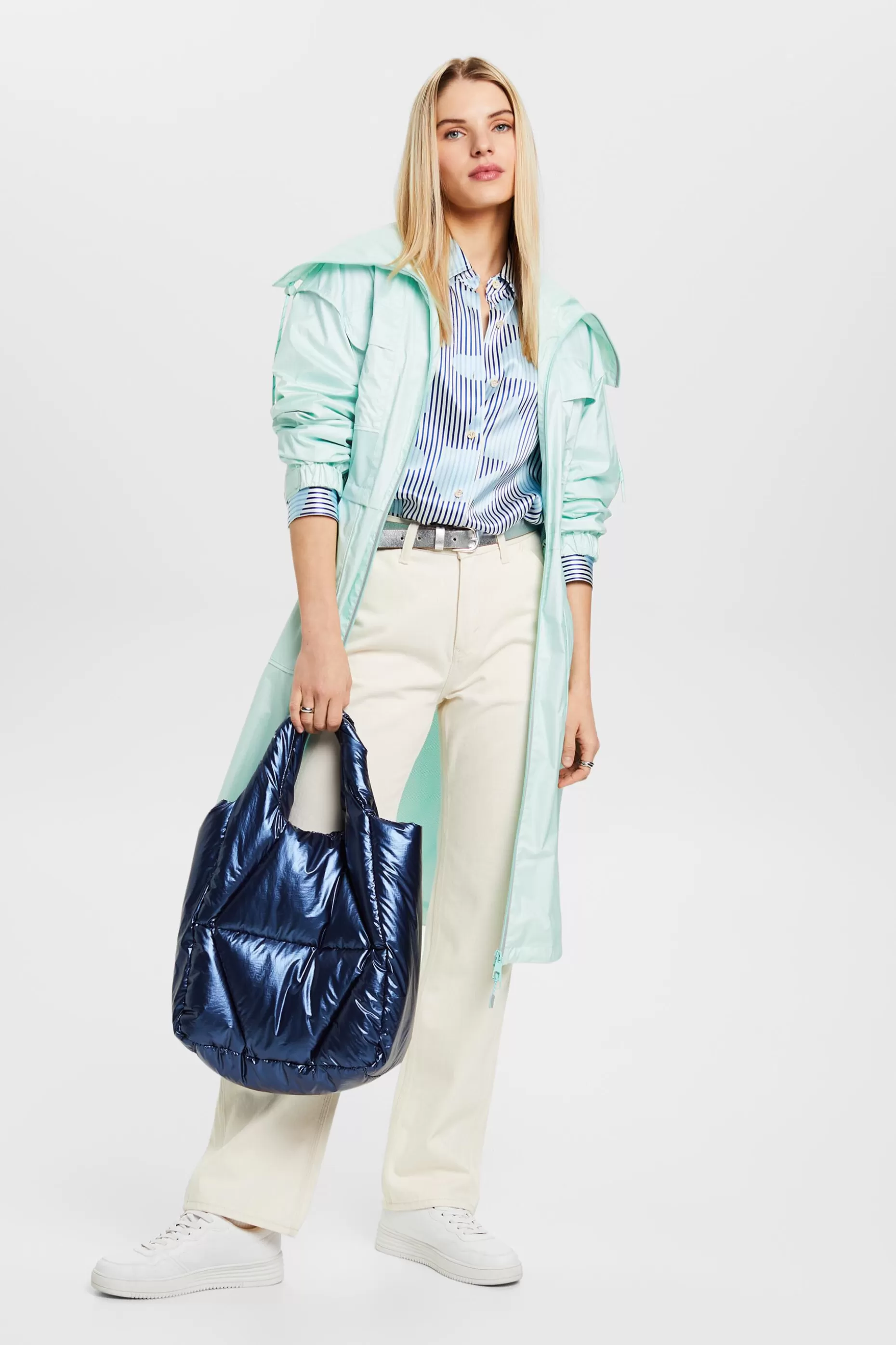 ESPRIT Printed Silk Button-Down Shirt at our Online Shop *Women Shirts + Blouses