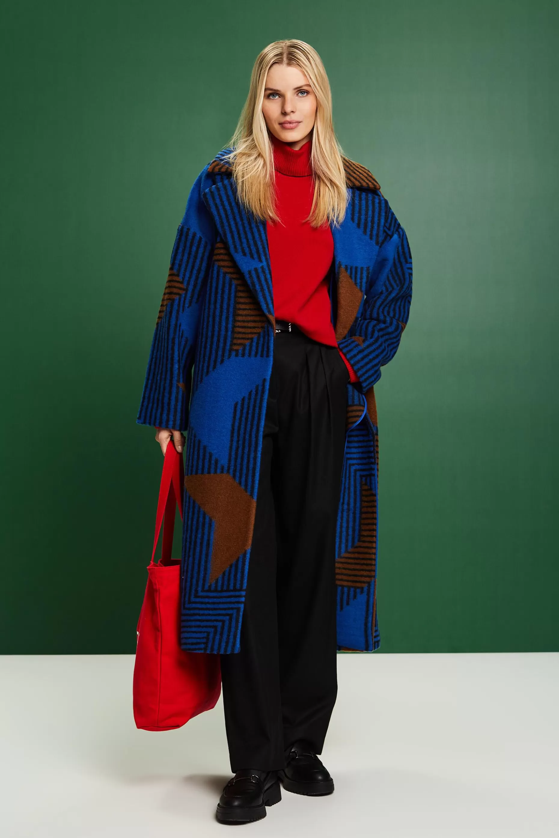 ESPRIT Printed Wool-Blend Coat at our Online Shop *Women Jackets + Coats