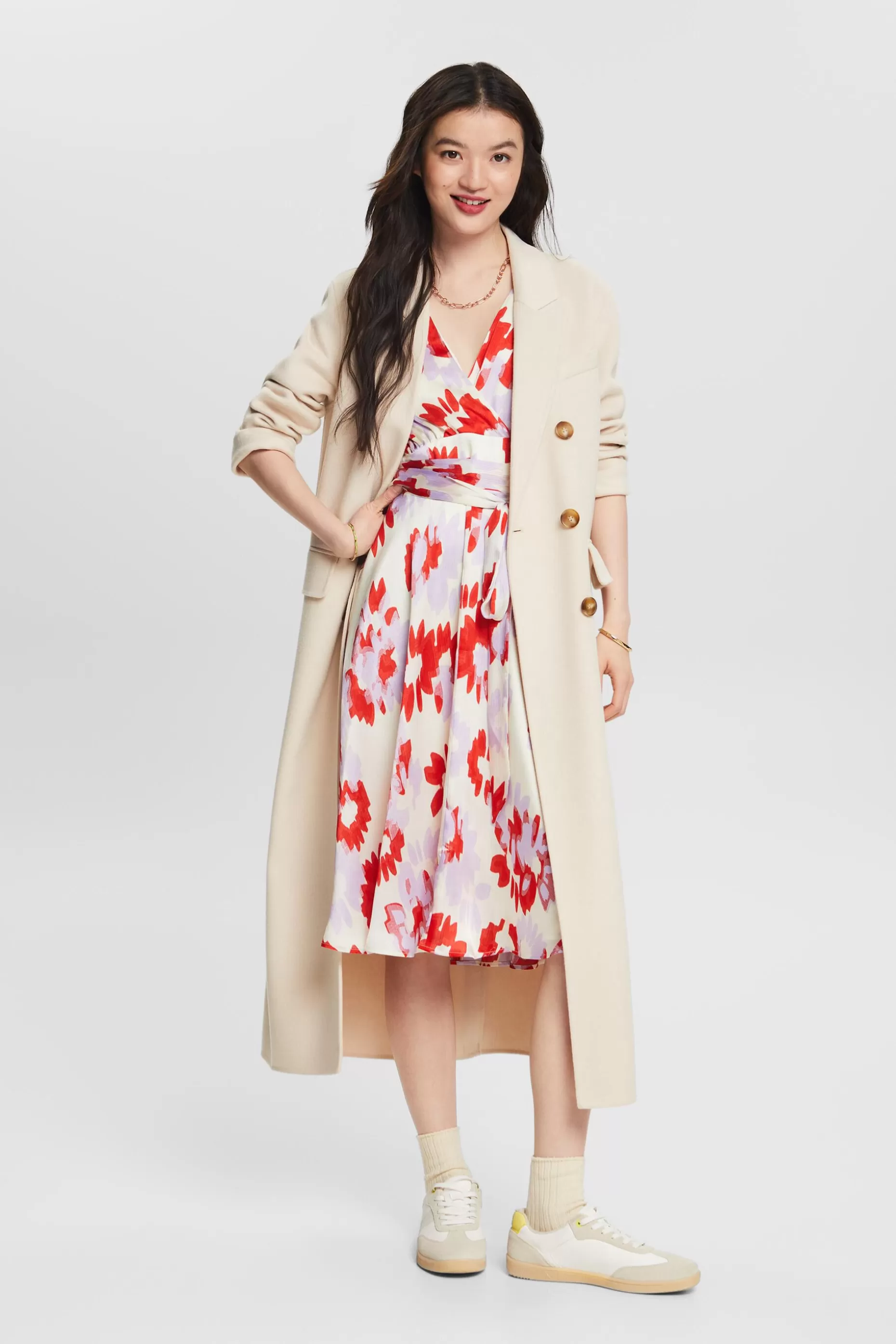 ESPRIT Puff Sleeve Midi Dress at our Online Shop *Women The Spring Edit