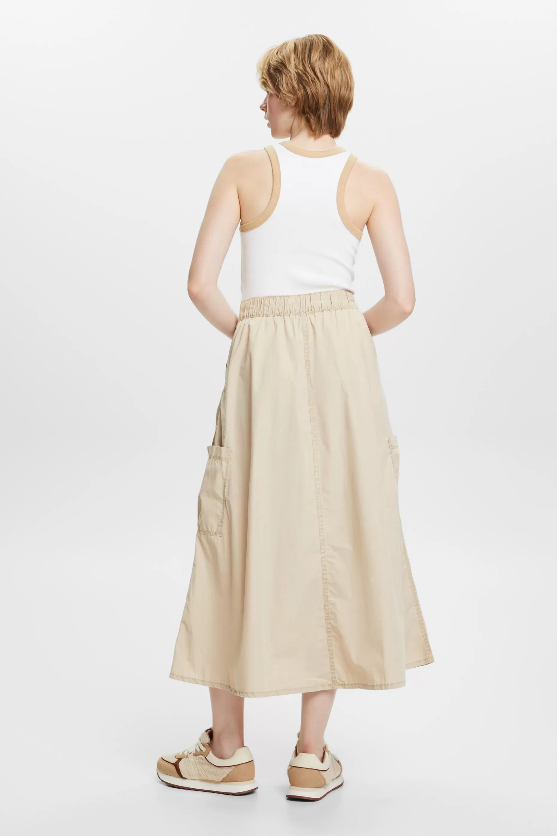 ESPRIT Pull-on cargo skirt, 100% cotton at our Online Shop *Women Skirts + Shorts