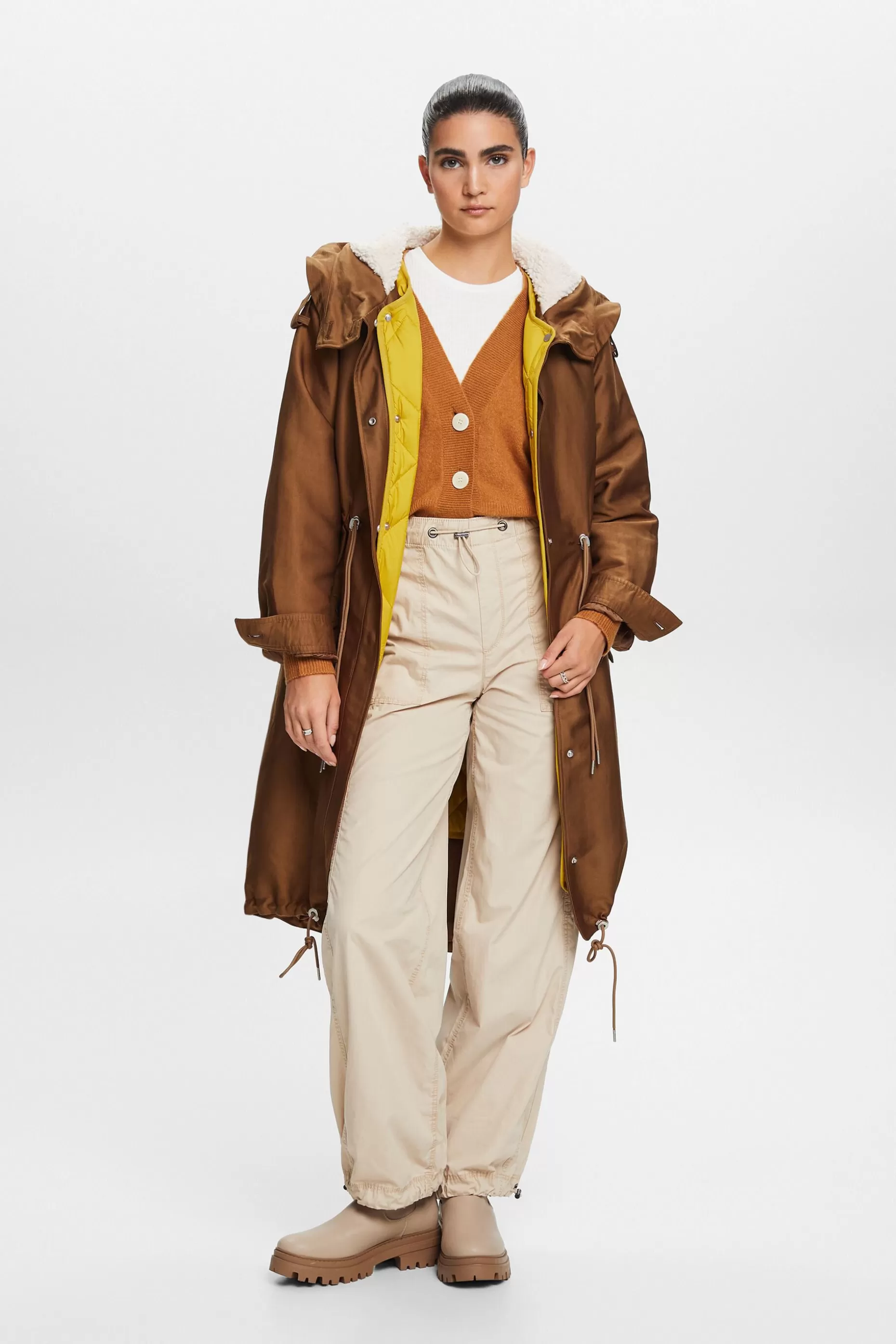 ESPRIT Pull-on cargo trousers, 100% cotton at our Online Shop *Women Pants + Joggers