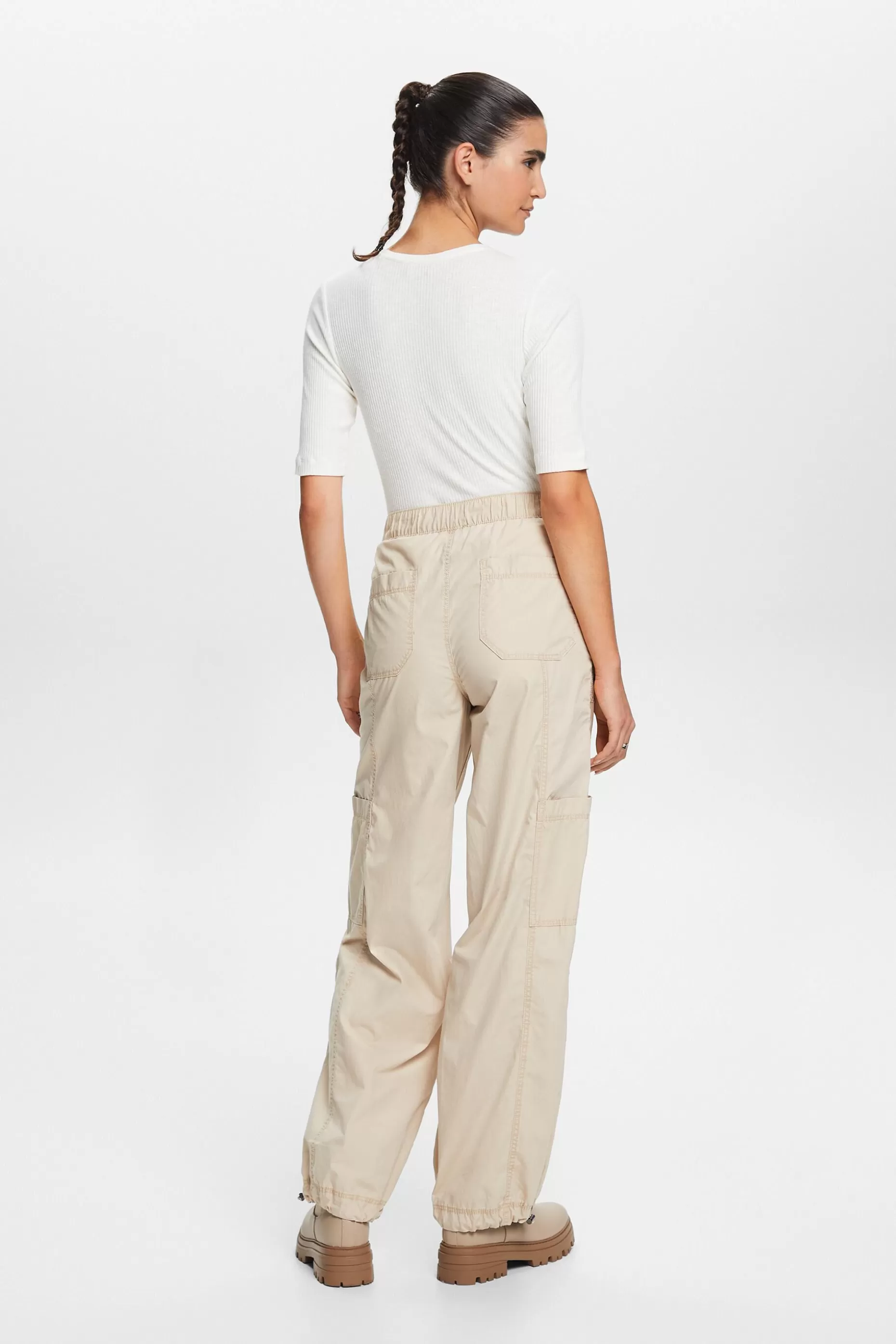 ESPRIT Pull-on cargo trousers, 100% cotton at our Online Shop *Women Pants + Joggers