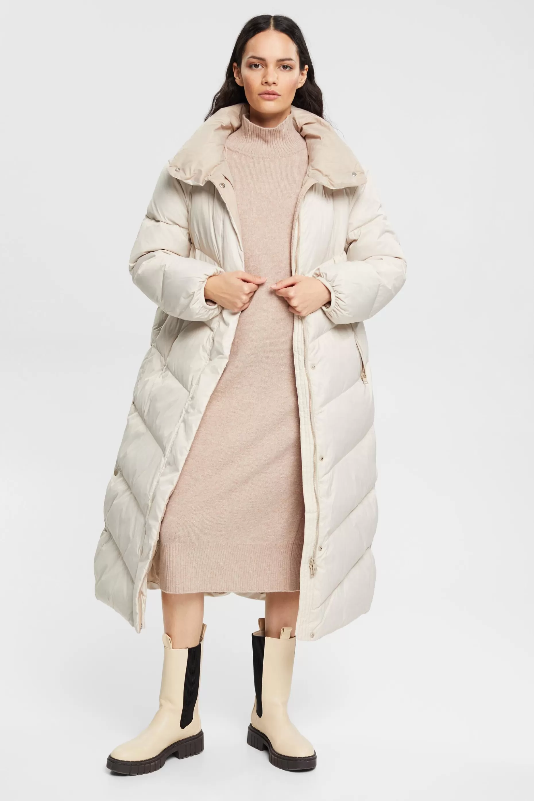 ESPRIT Quilted coat with recycled down filling at our Online Shop *Women Jackets + Coats