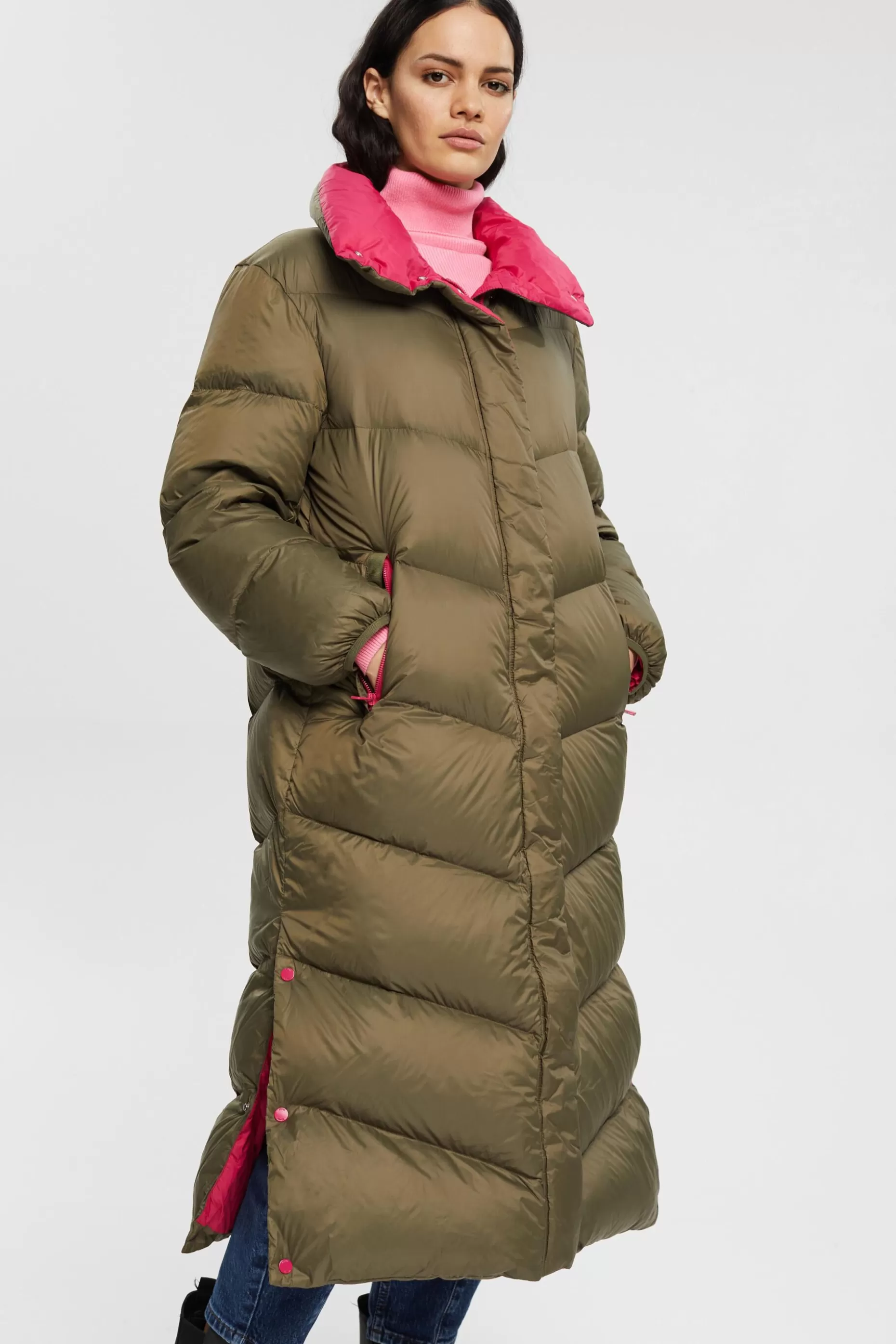 ESPRIT Quilted coat with recycled down filling at our Online Shop *Women Jackets + Coats